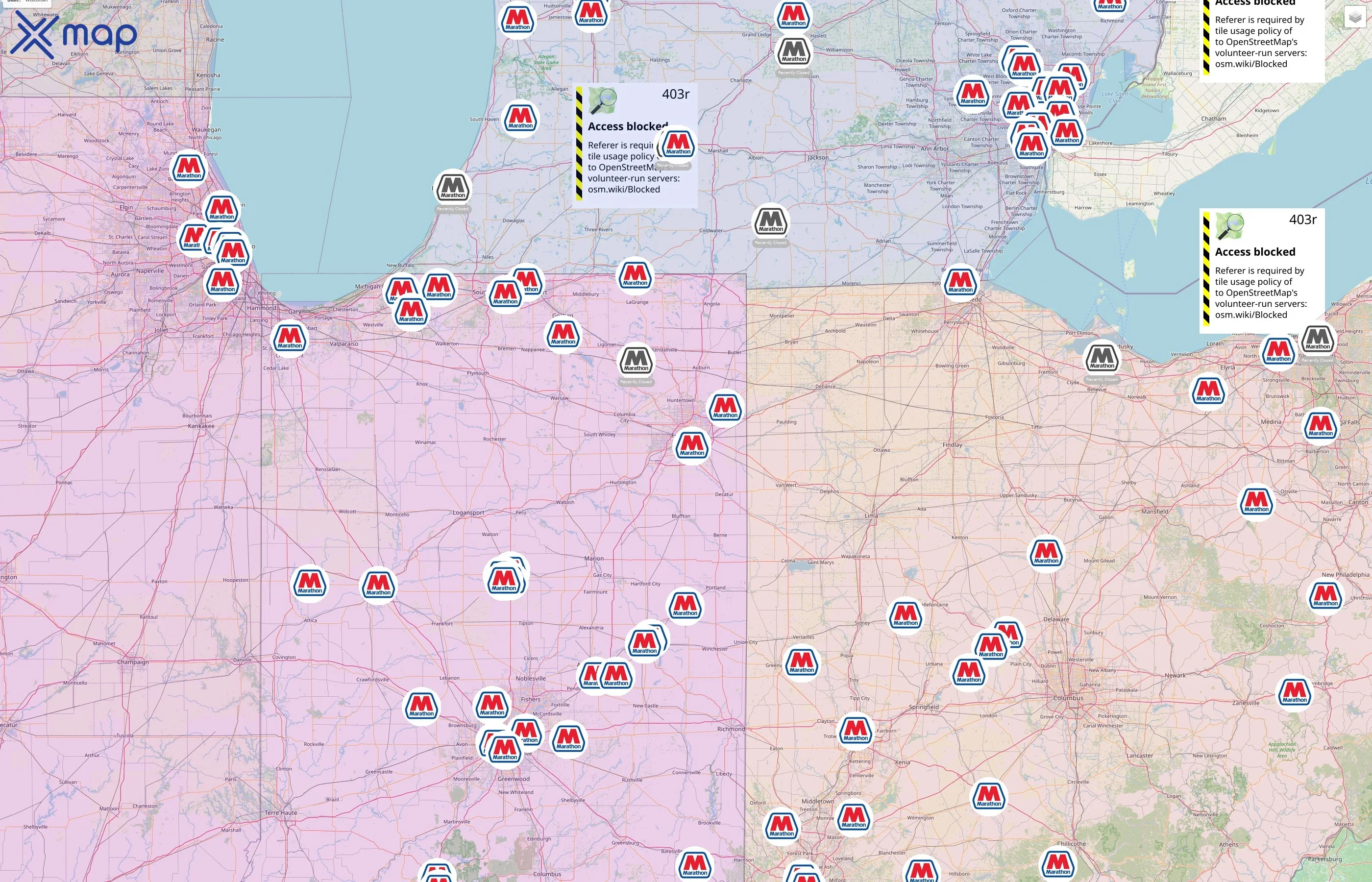 Marathon Petroleum street hotspots