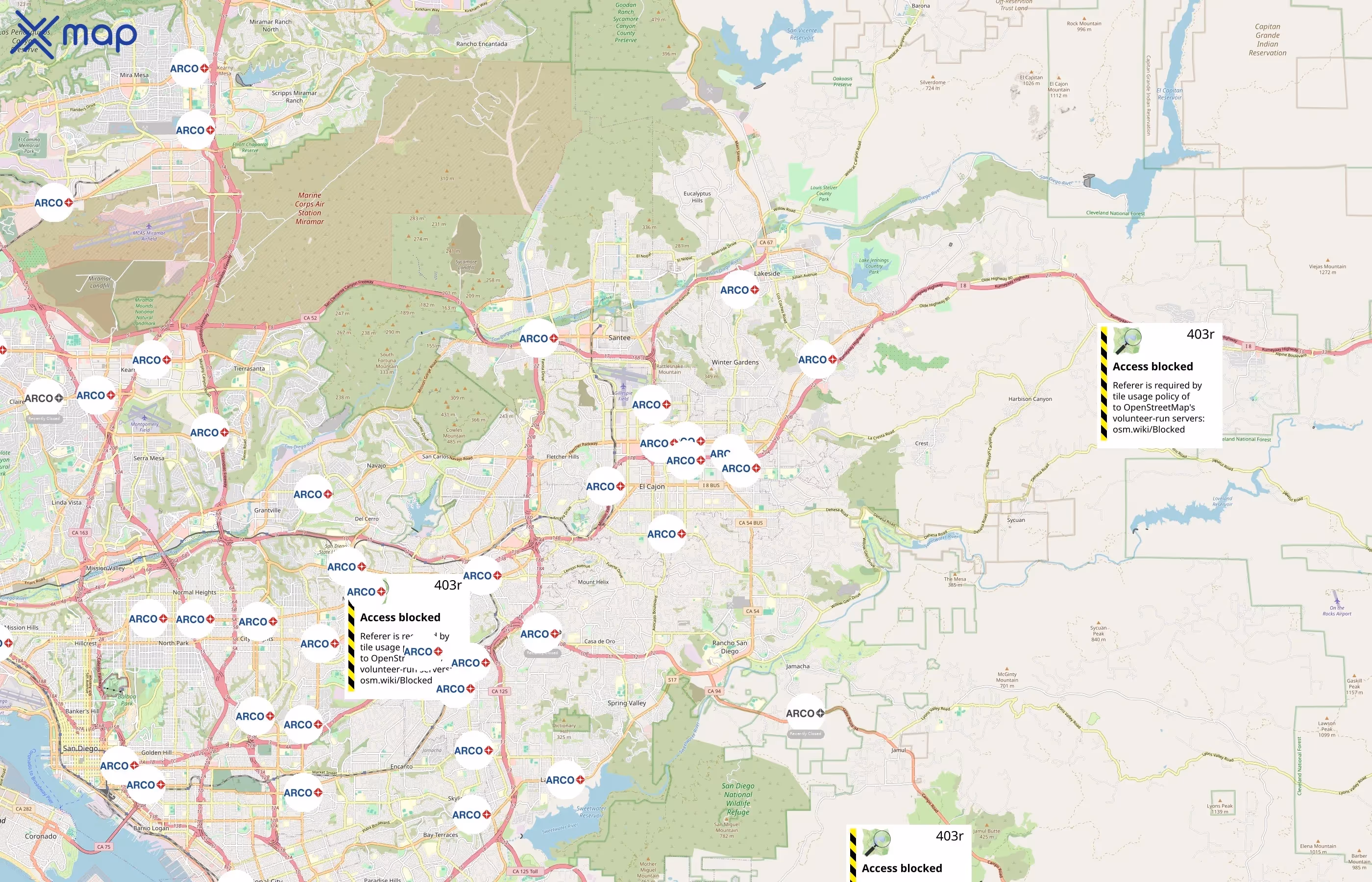 ARCO area coverage