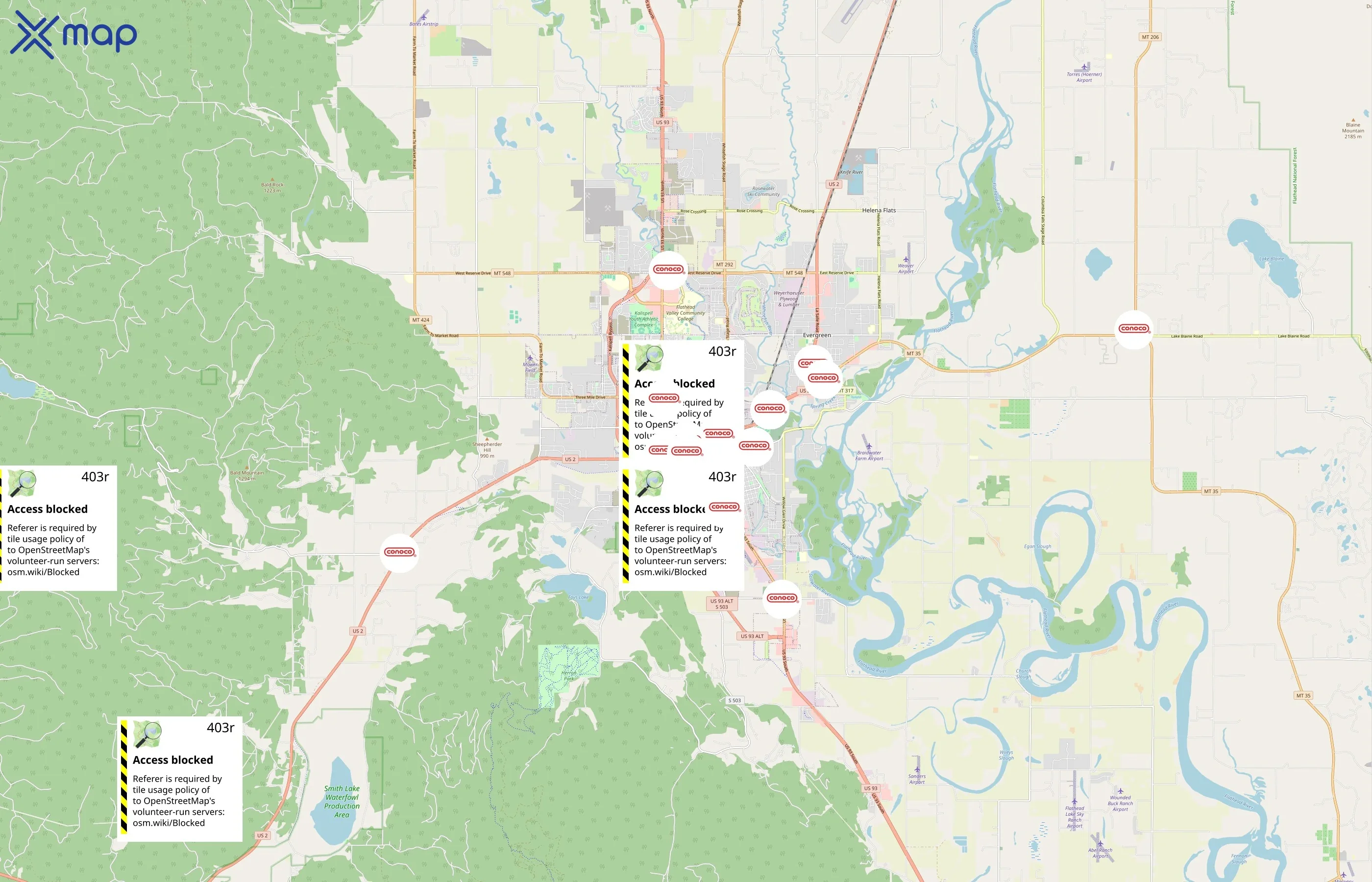 Conoco area coverage