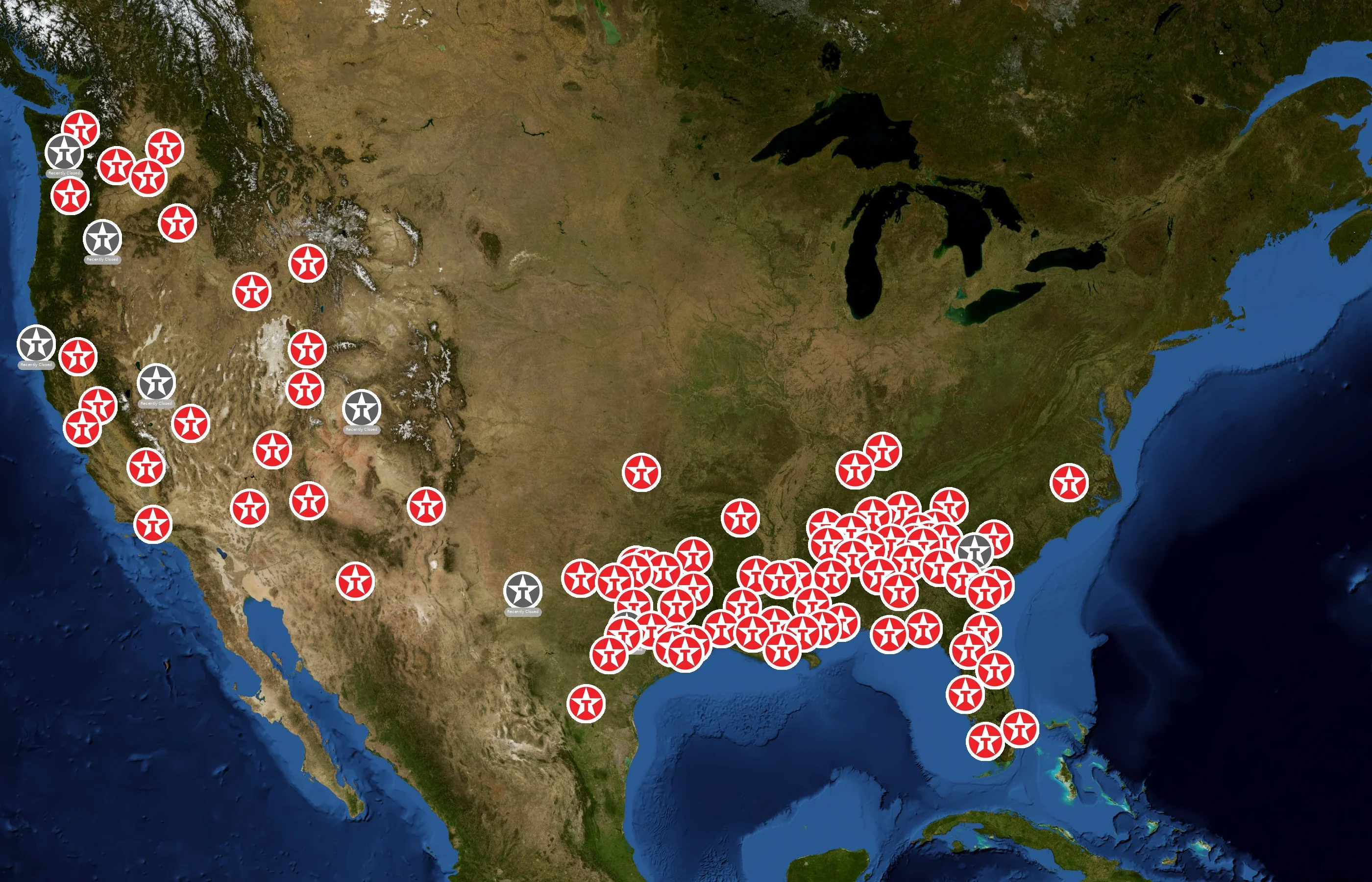 Texaco state distribution