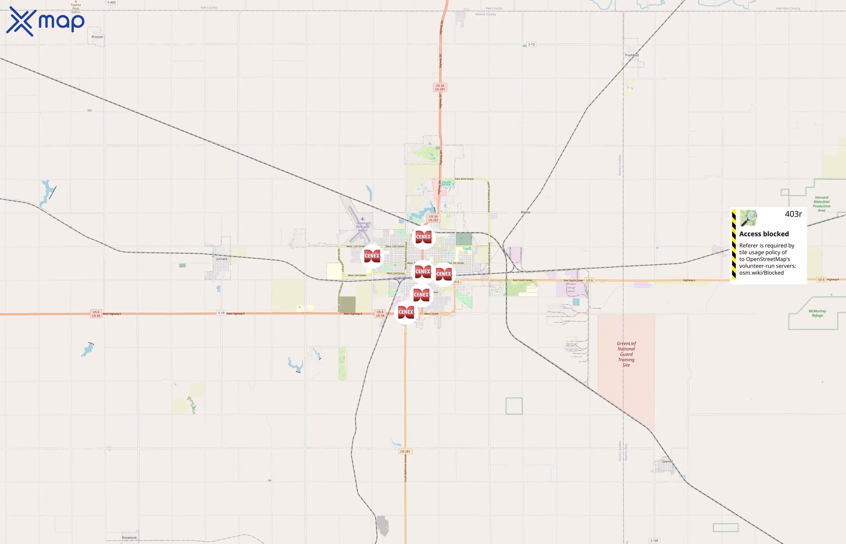 Cenex area coverage