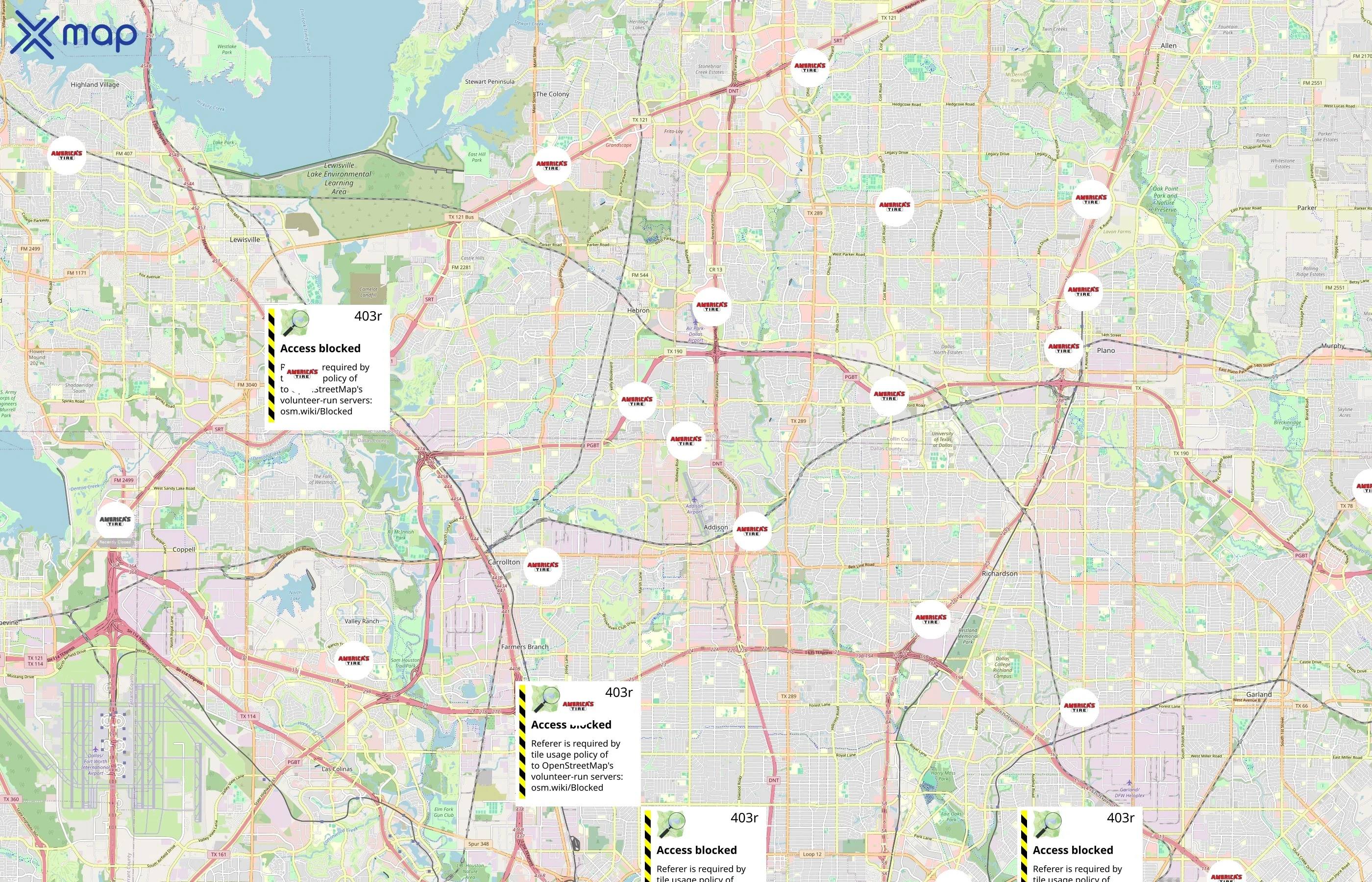 Discount Tire area coverage