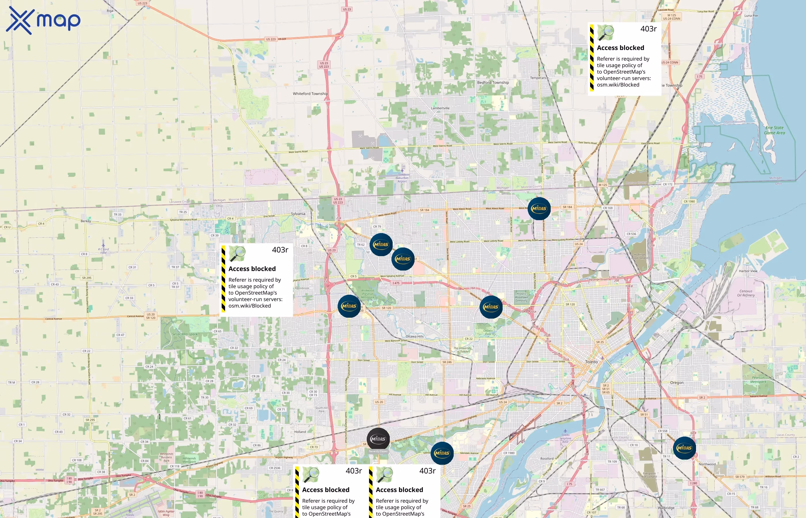 Midas area coverage