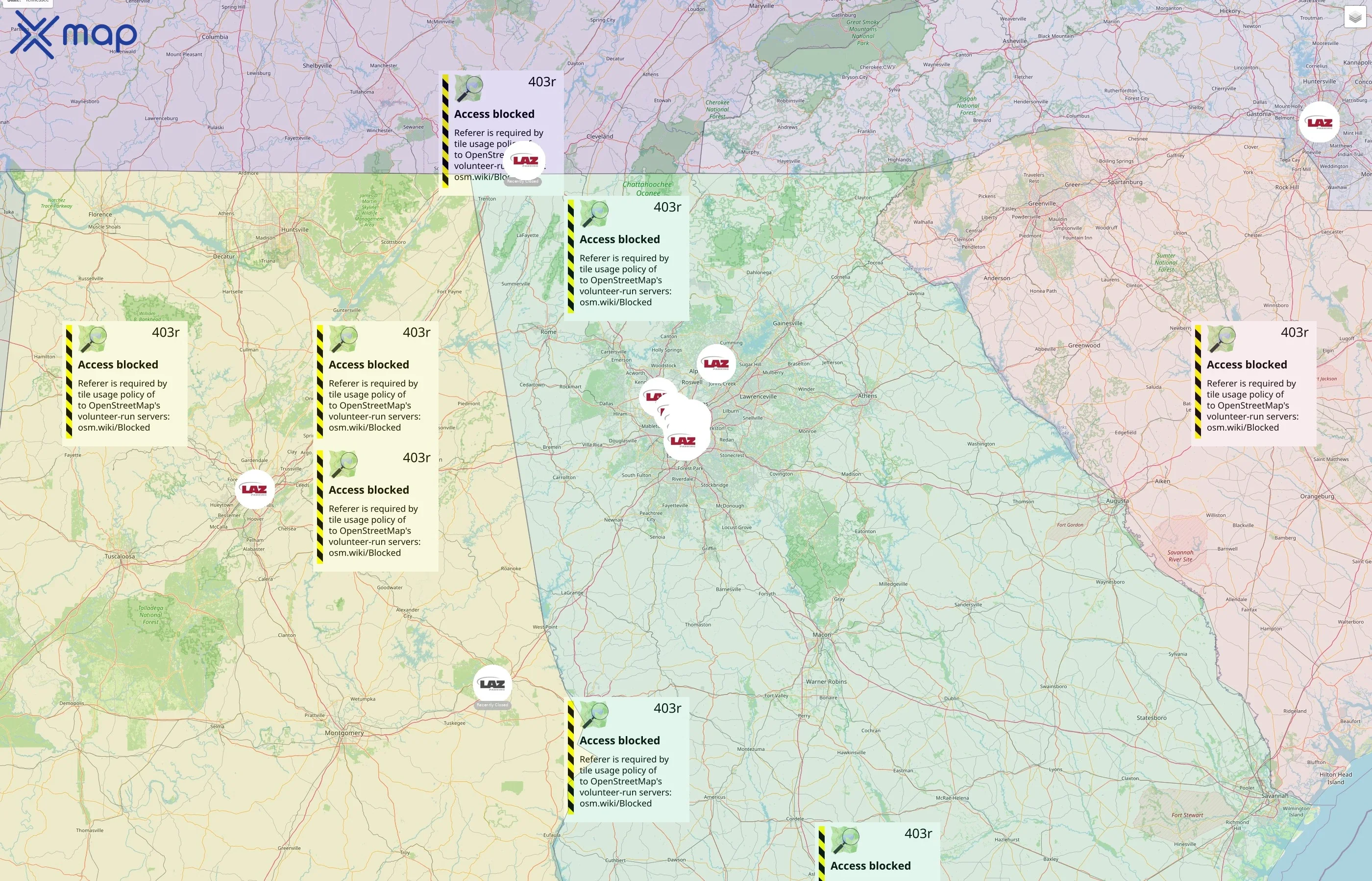 LAZ Parking street hotspots