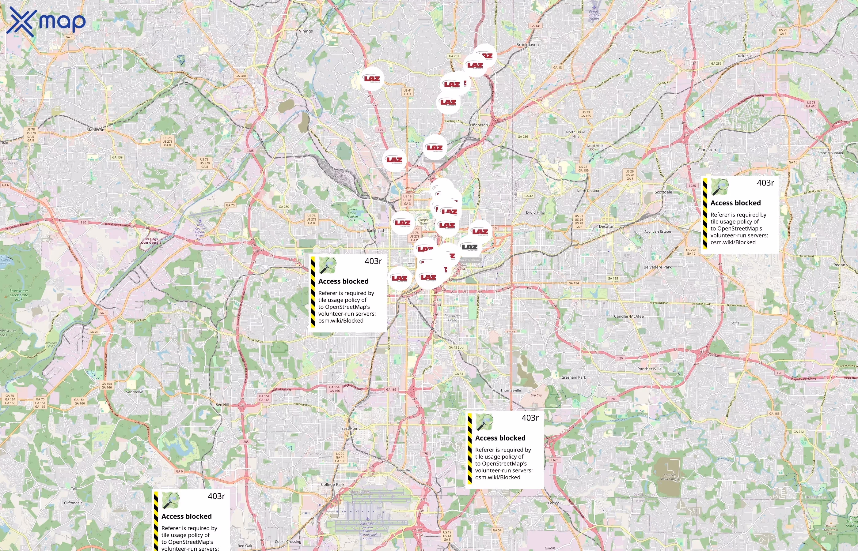 LAZ Parking area coverage