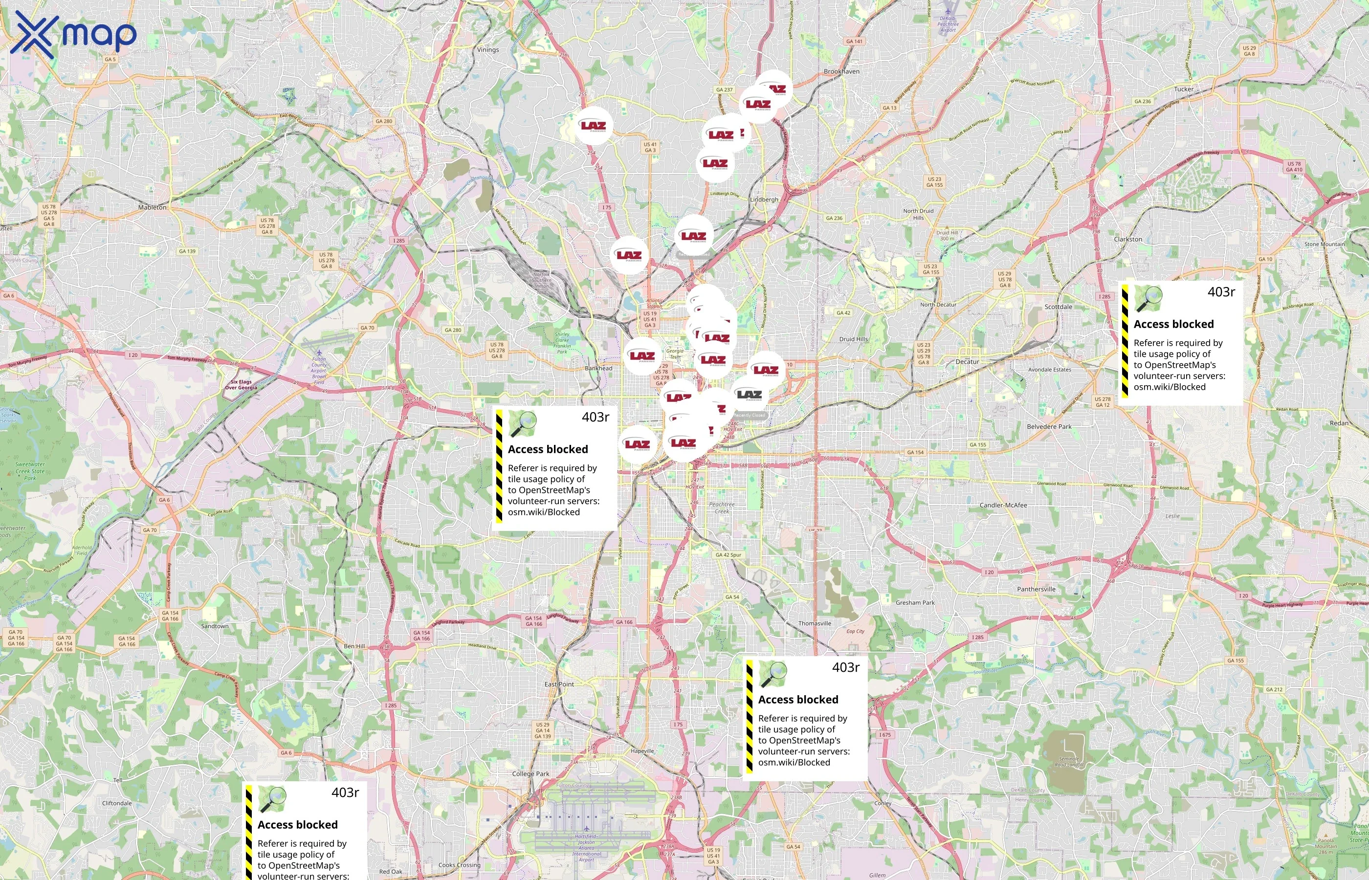 LAZ Parking area coverage