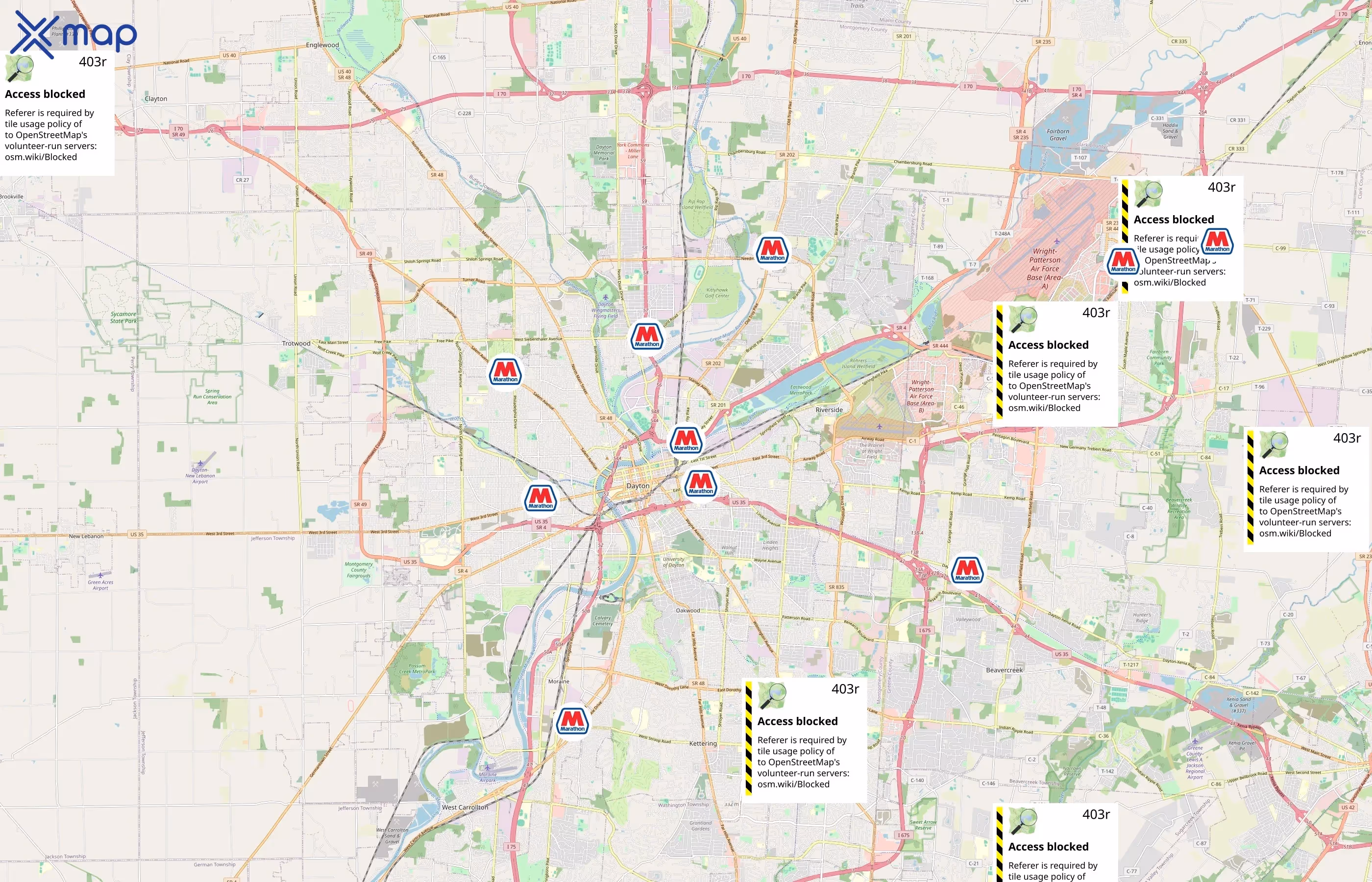 Marathon area coverage