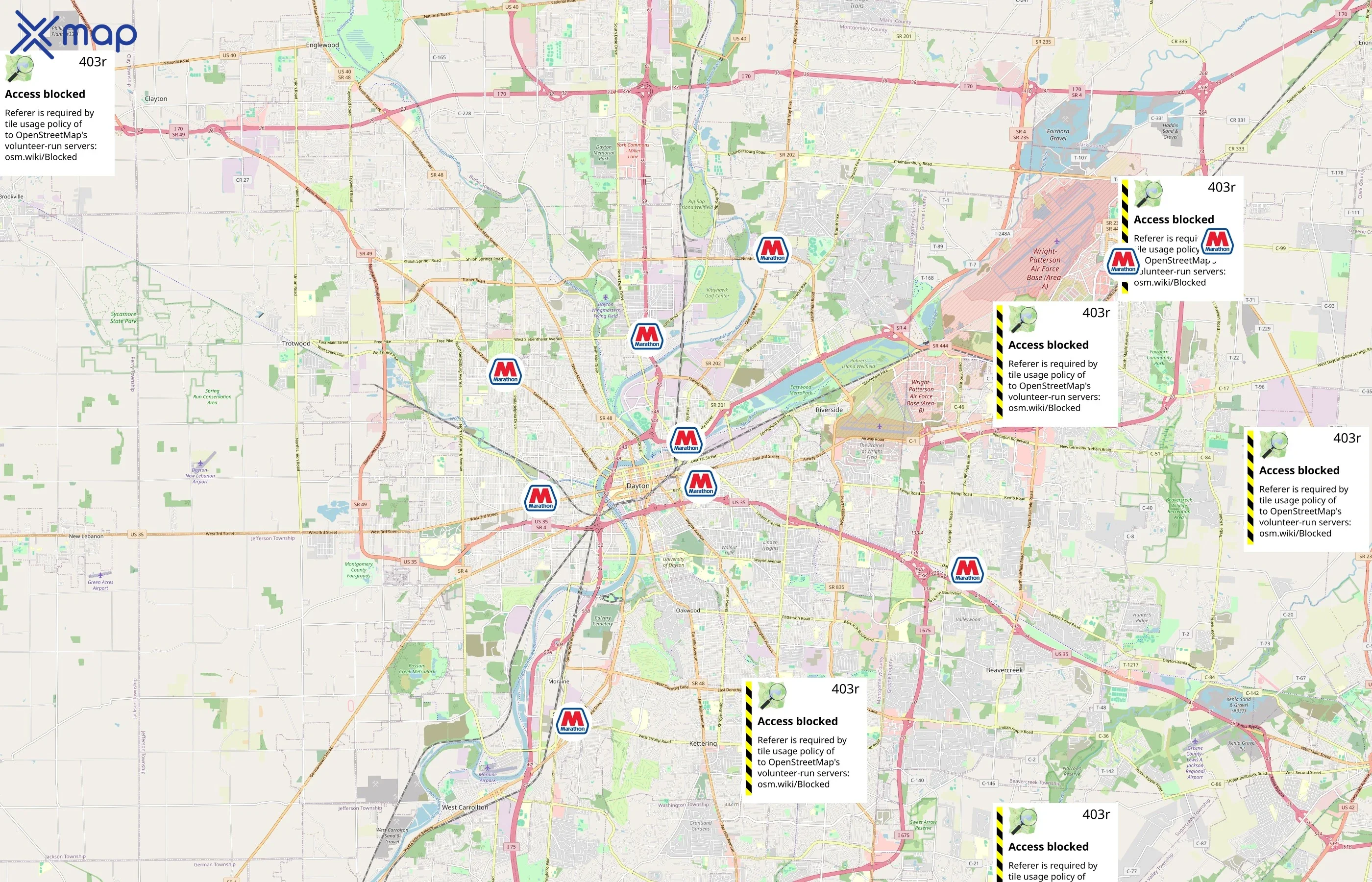 Marathon area coverage