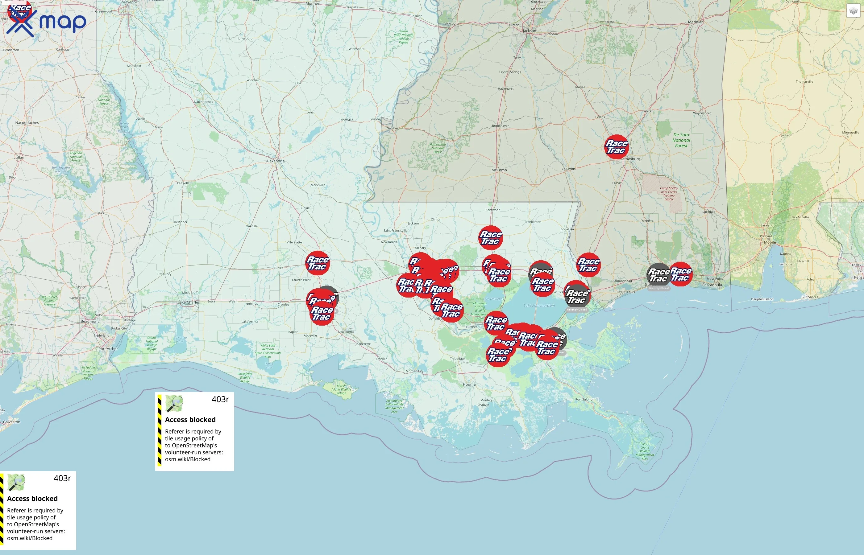 RaceTrac street hotspots