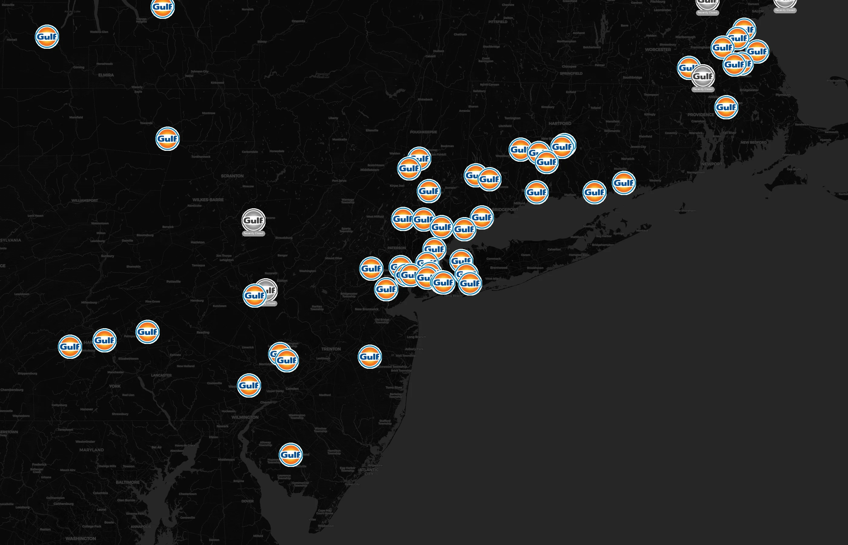 Gulf Oil city distribution