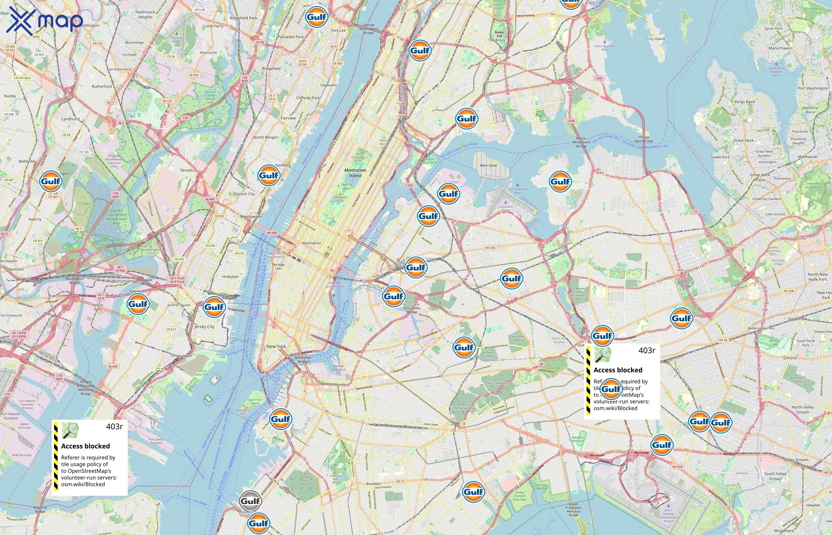 Gulf Oil area coverage