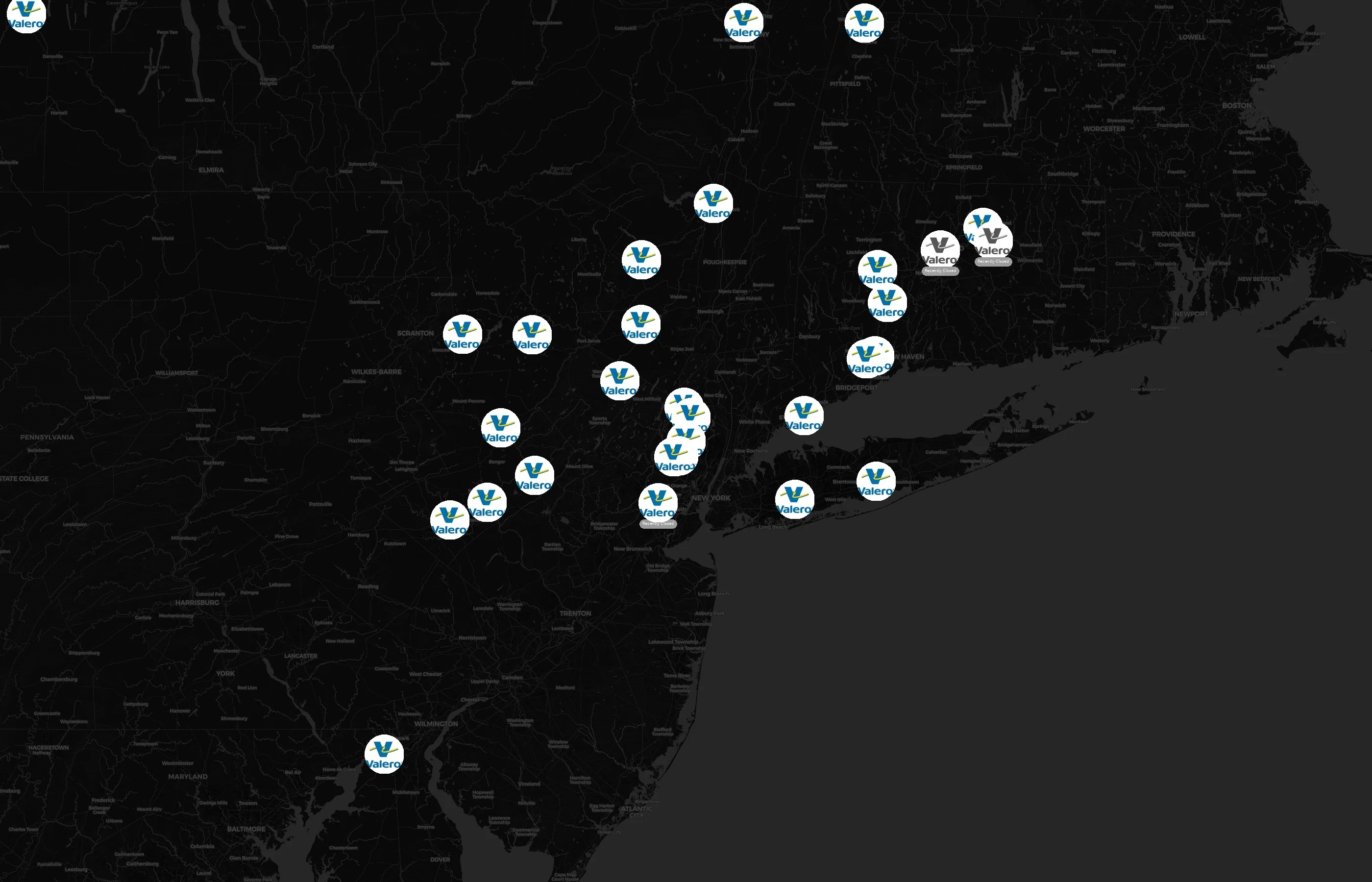 Valero city distribution