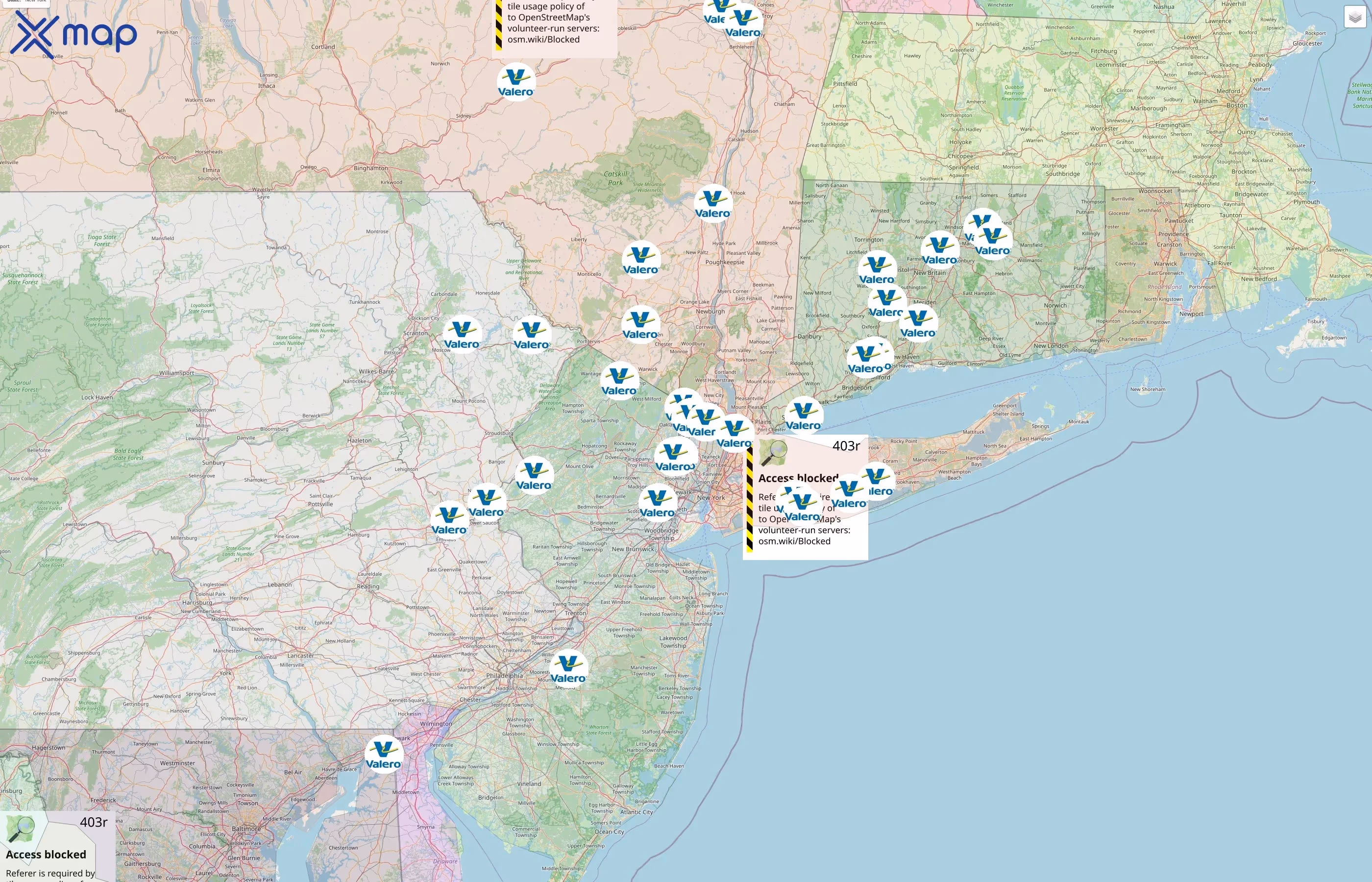 Valero street hotspots