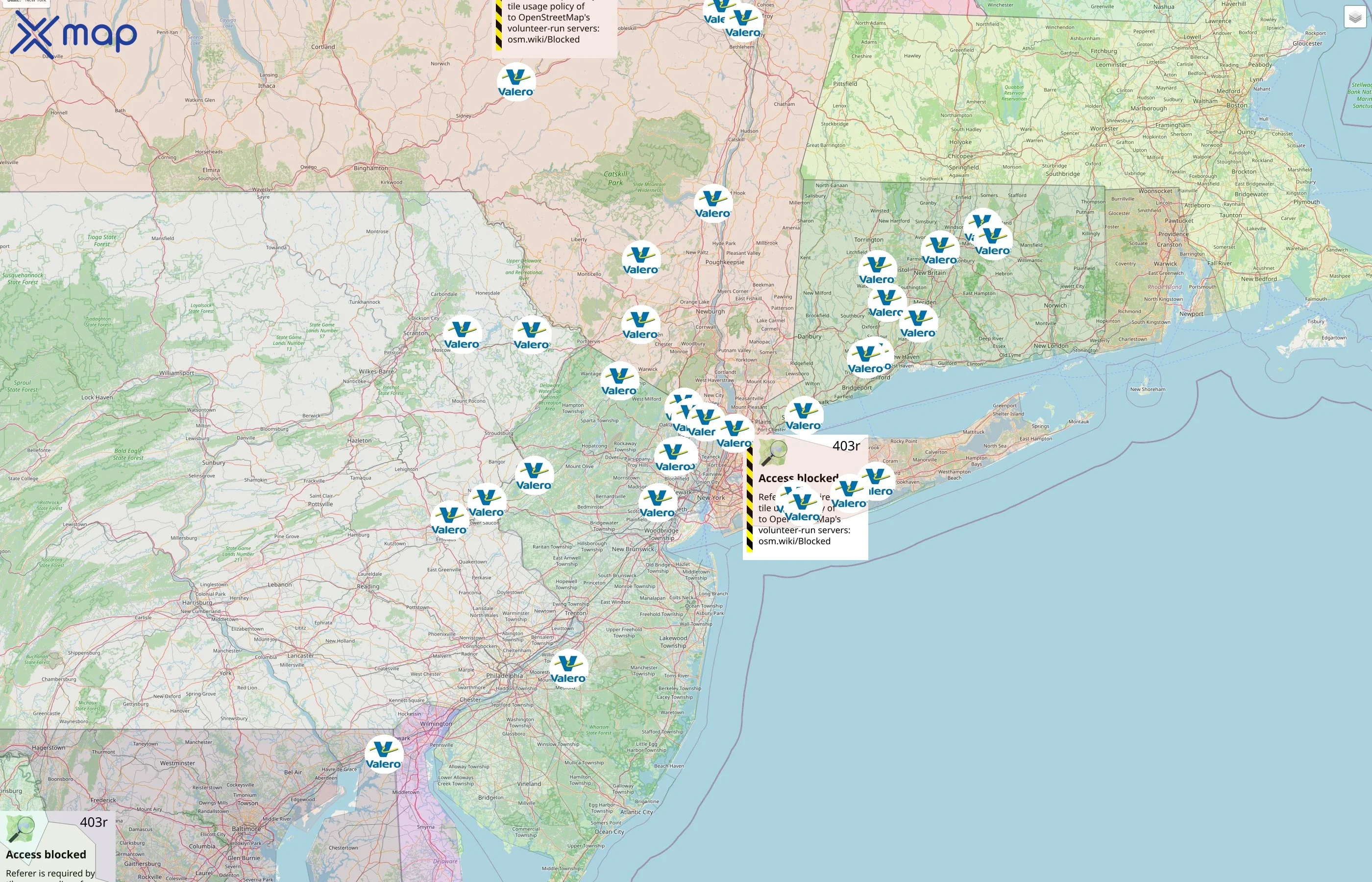Valero street hotspots