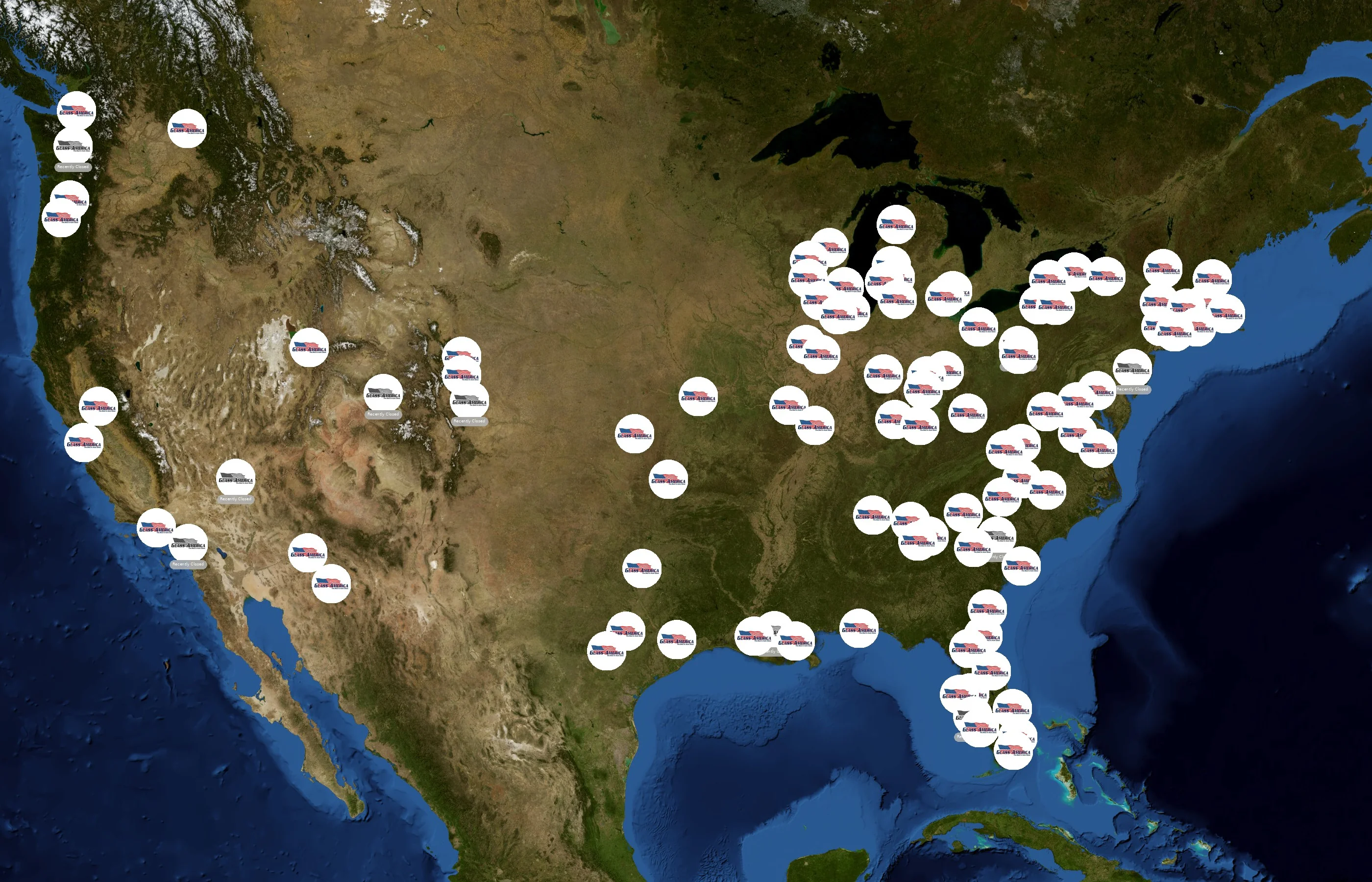 Glass America state distribution