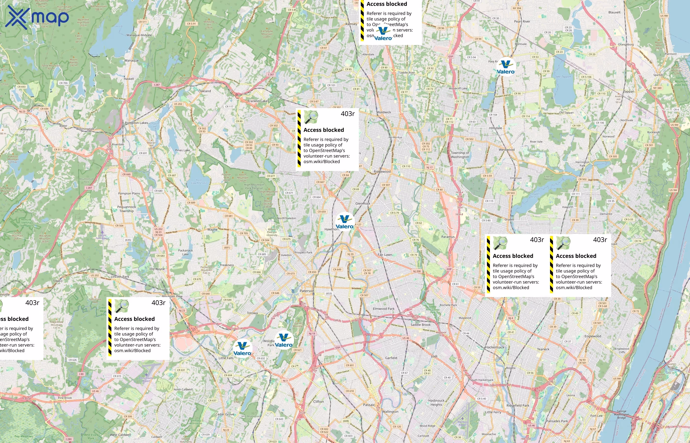 Valero area coverage