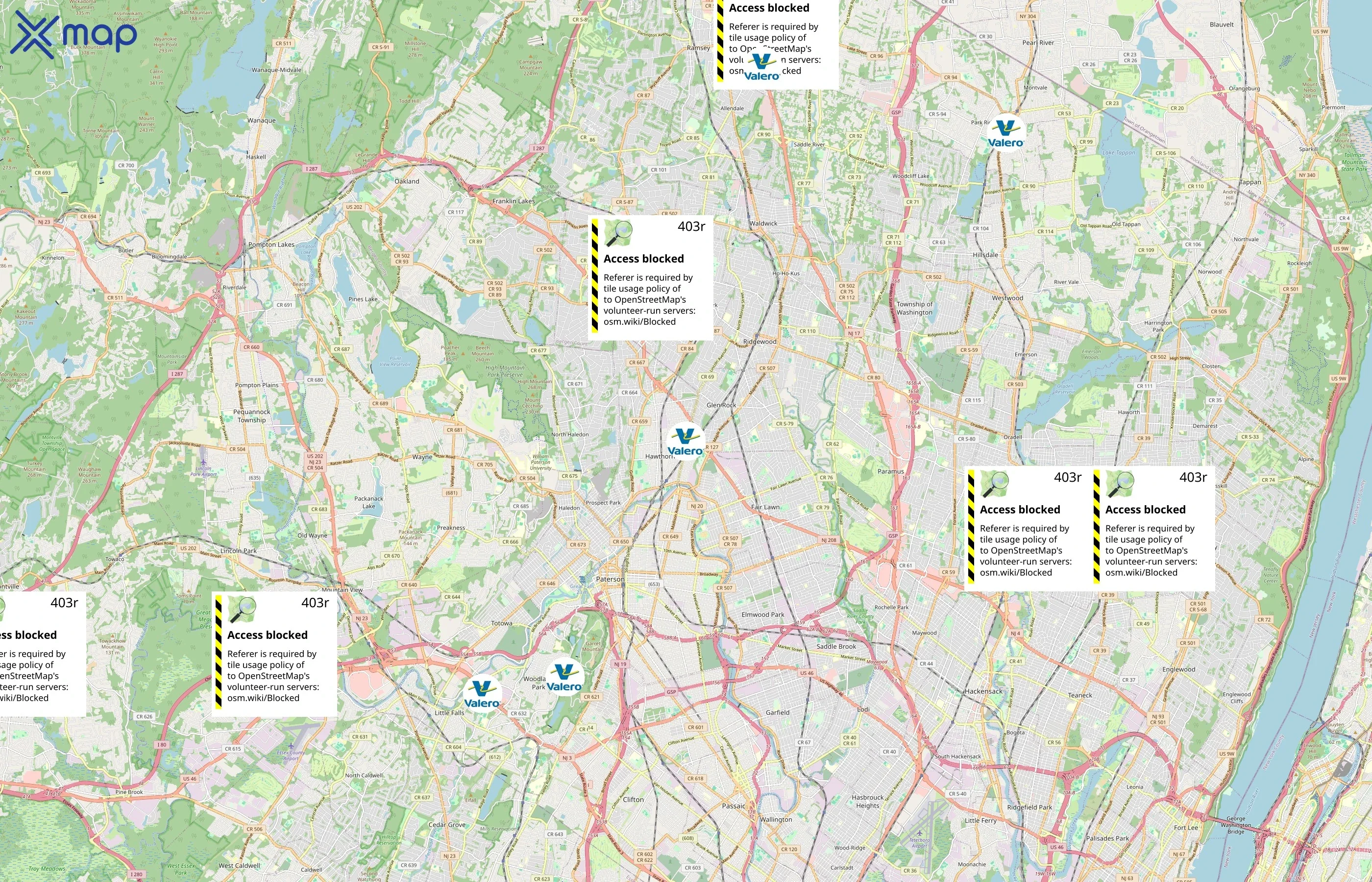 Valero area coverage