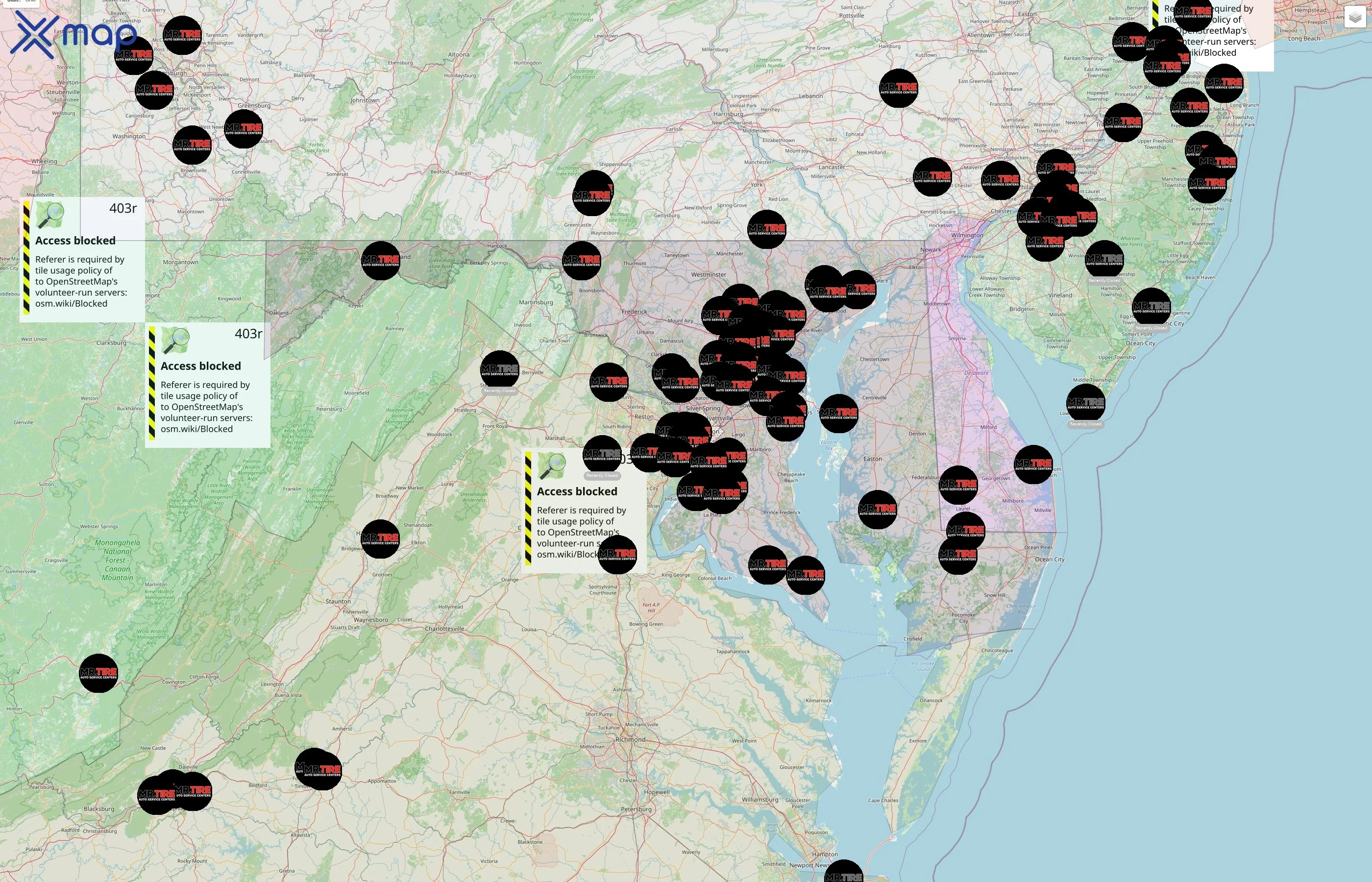 Mr. Tire street hotspots