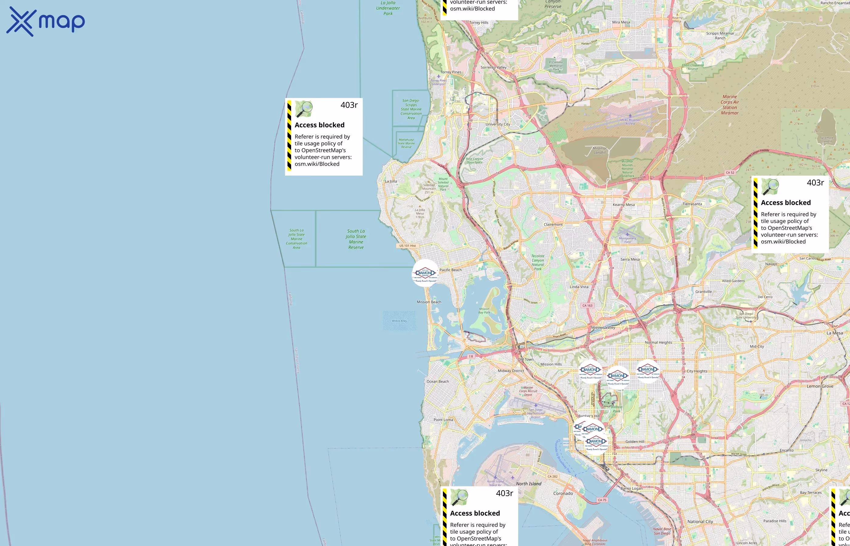 Diamond Parking area coverage