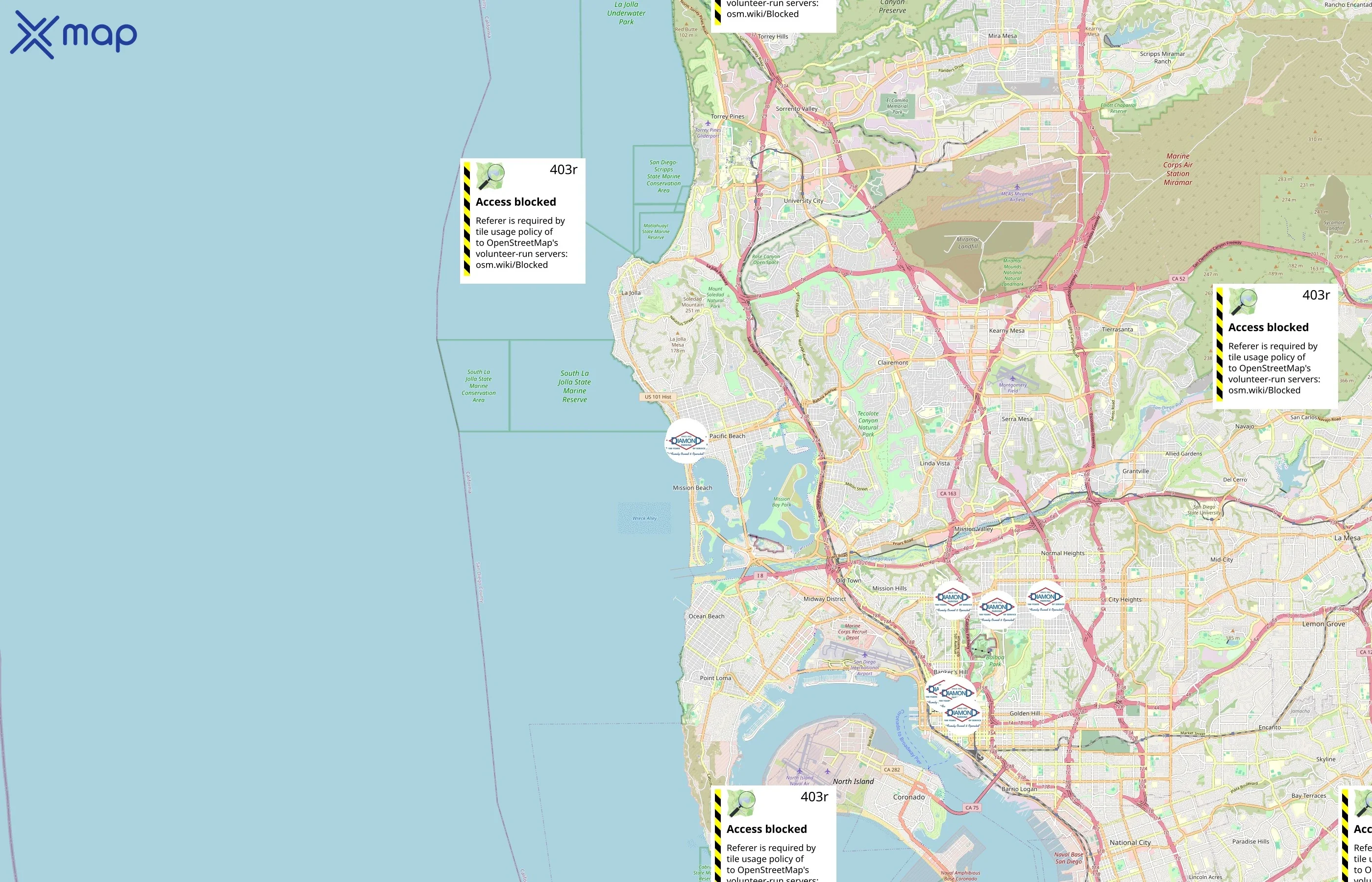 Diamond Parking area coverage