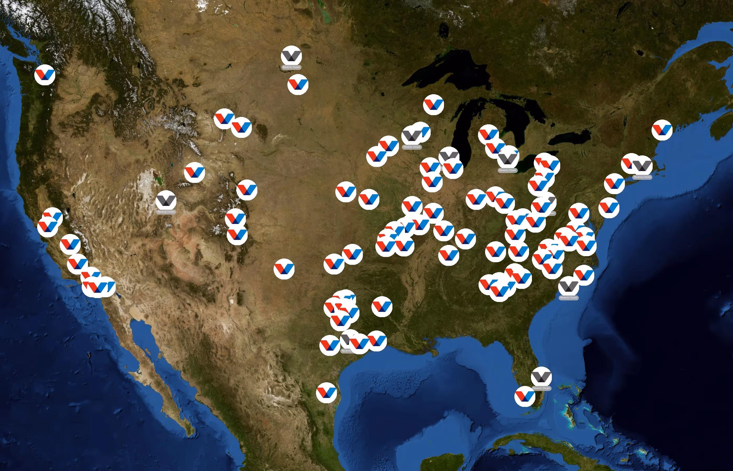 Valvoline Express Care state distribution