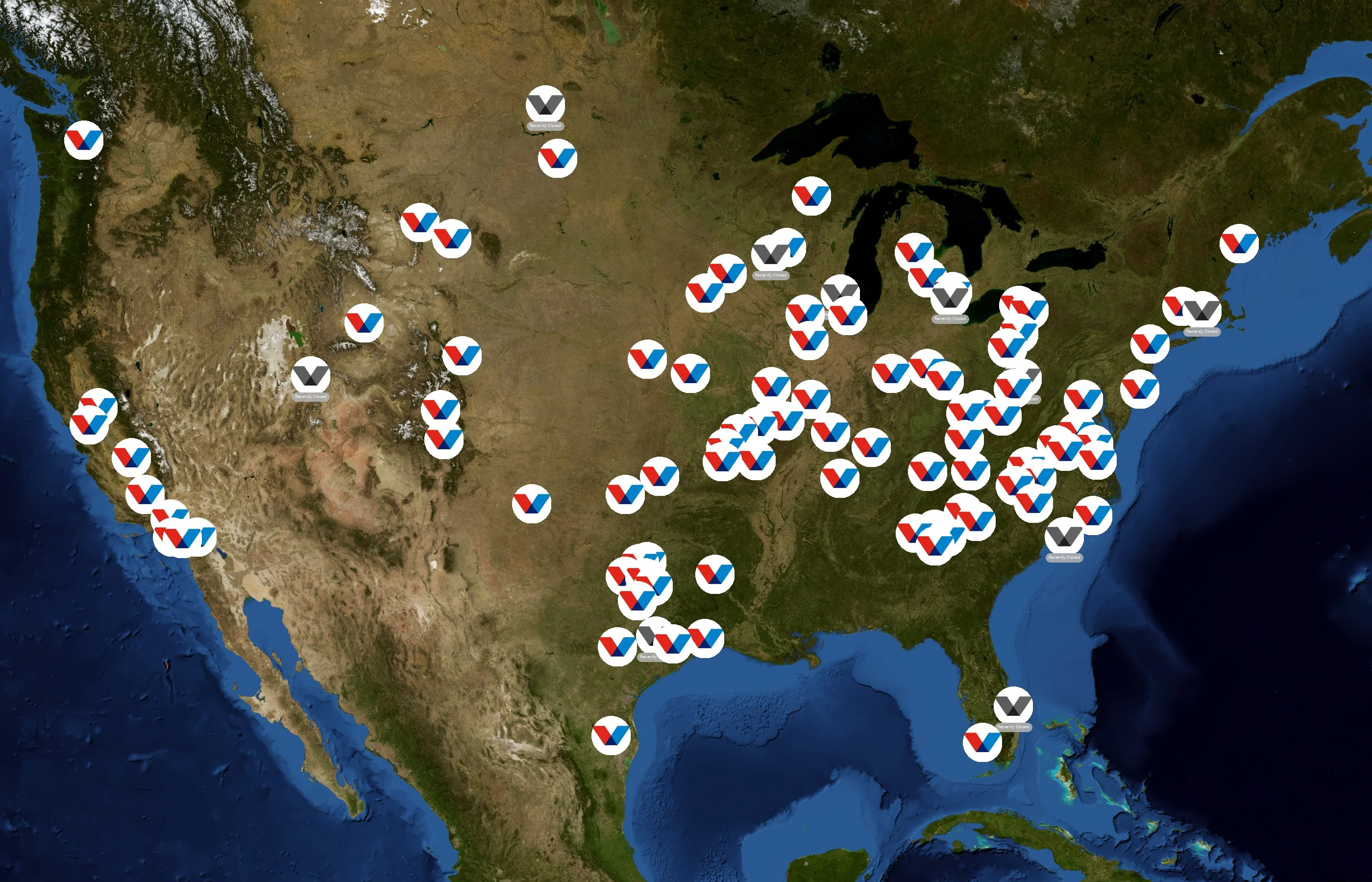 Valvoline Express Care state distribution