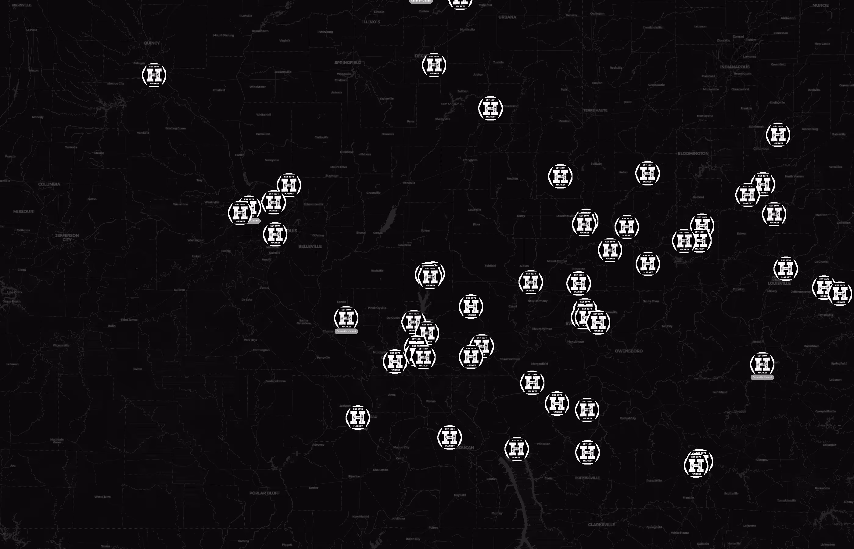 Huck's city distribution