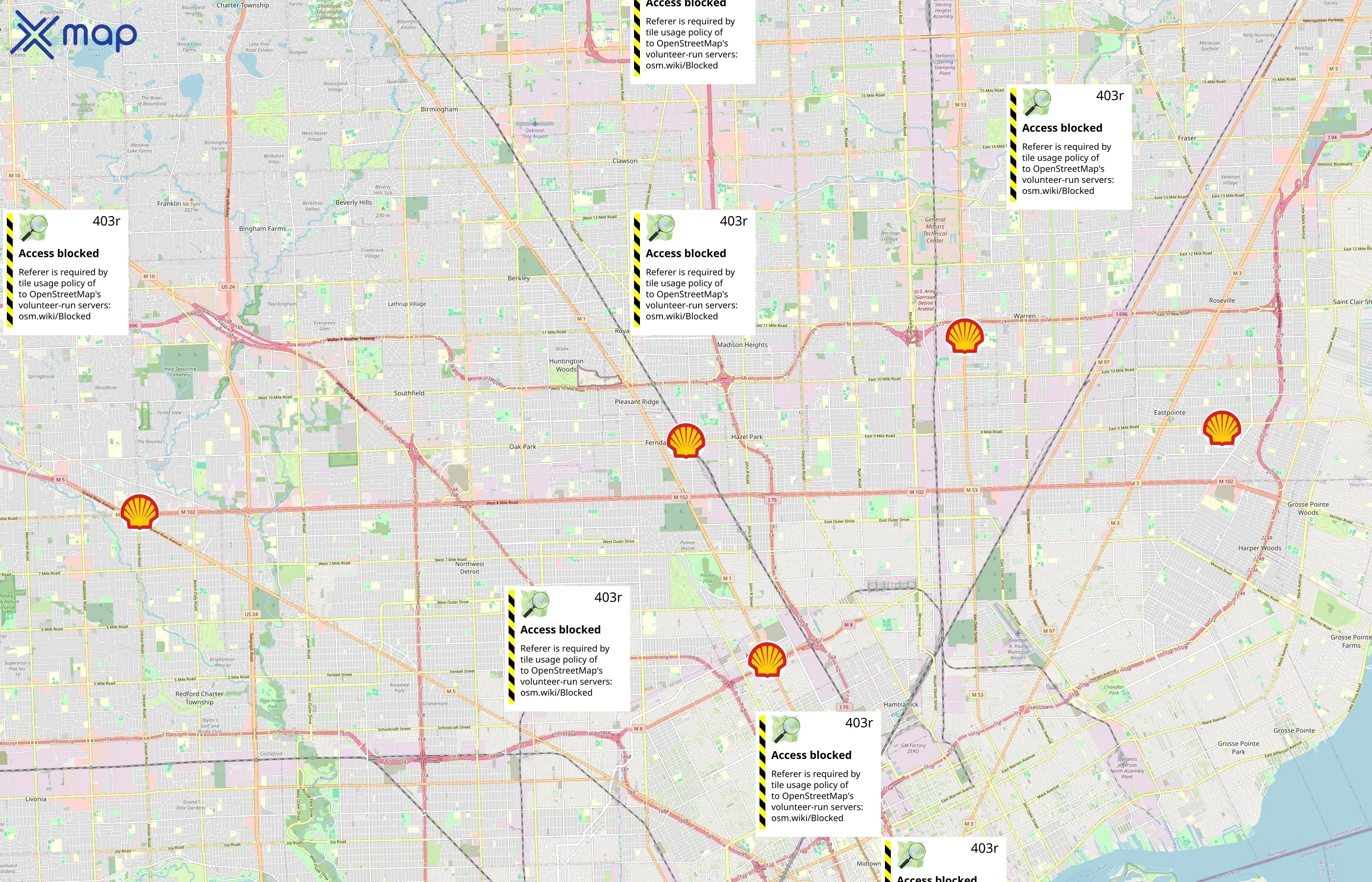 Pennzoil area coverage