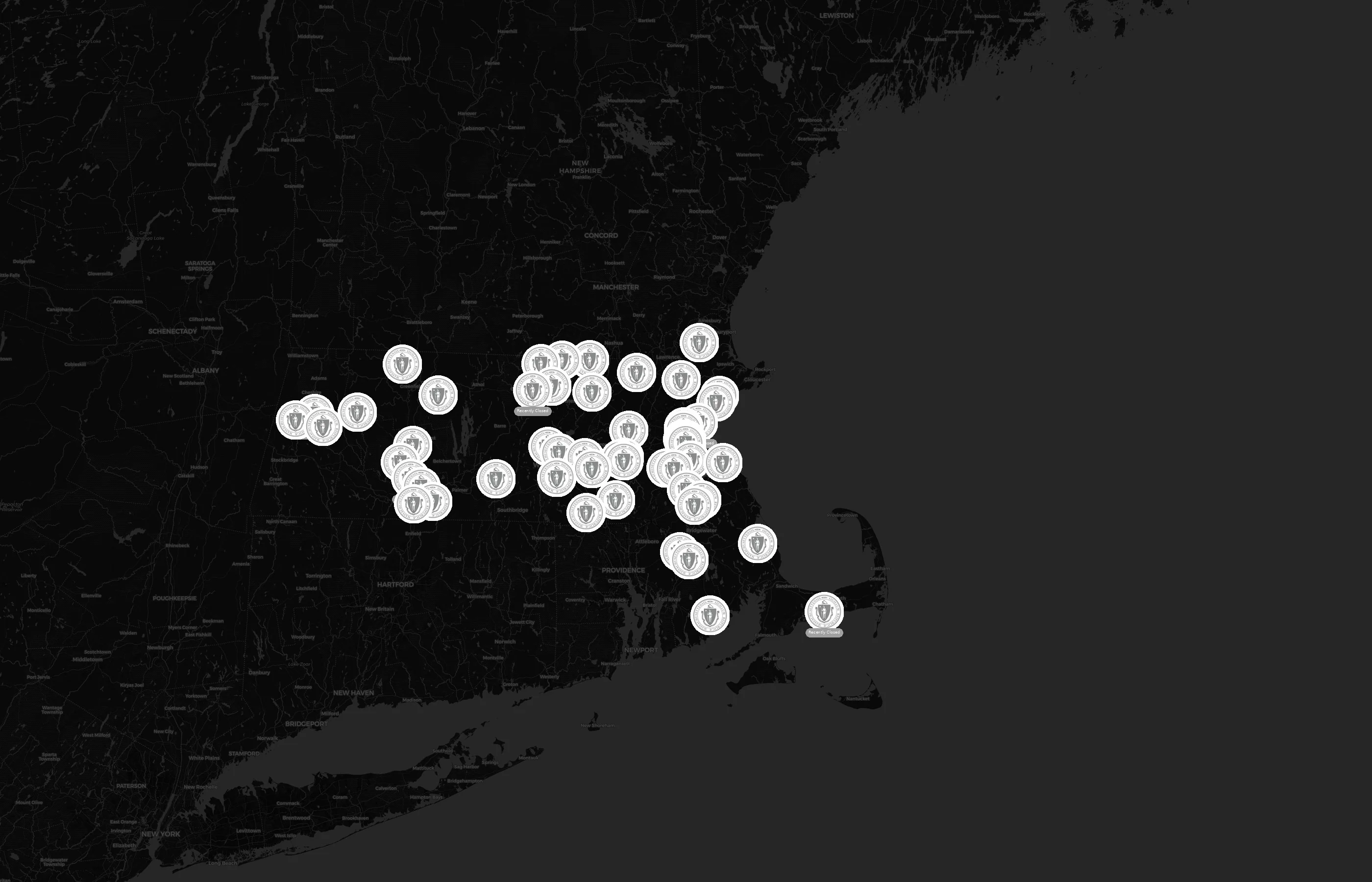 Massachusetts Government city distribution