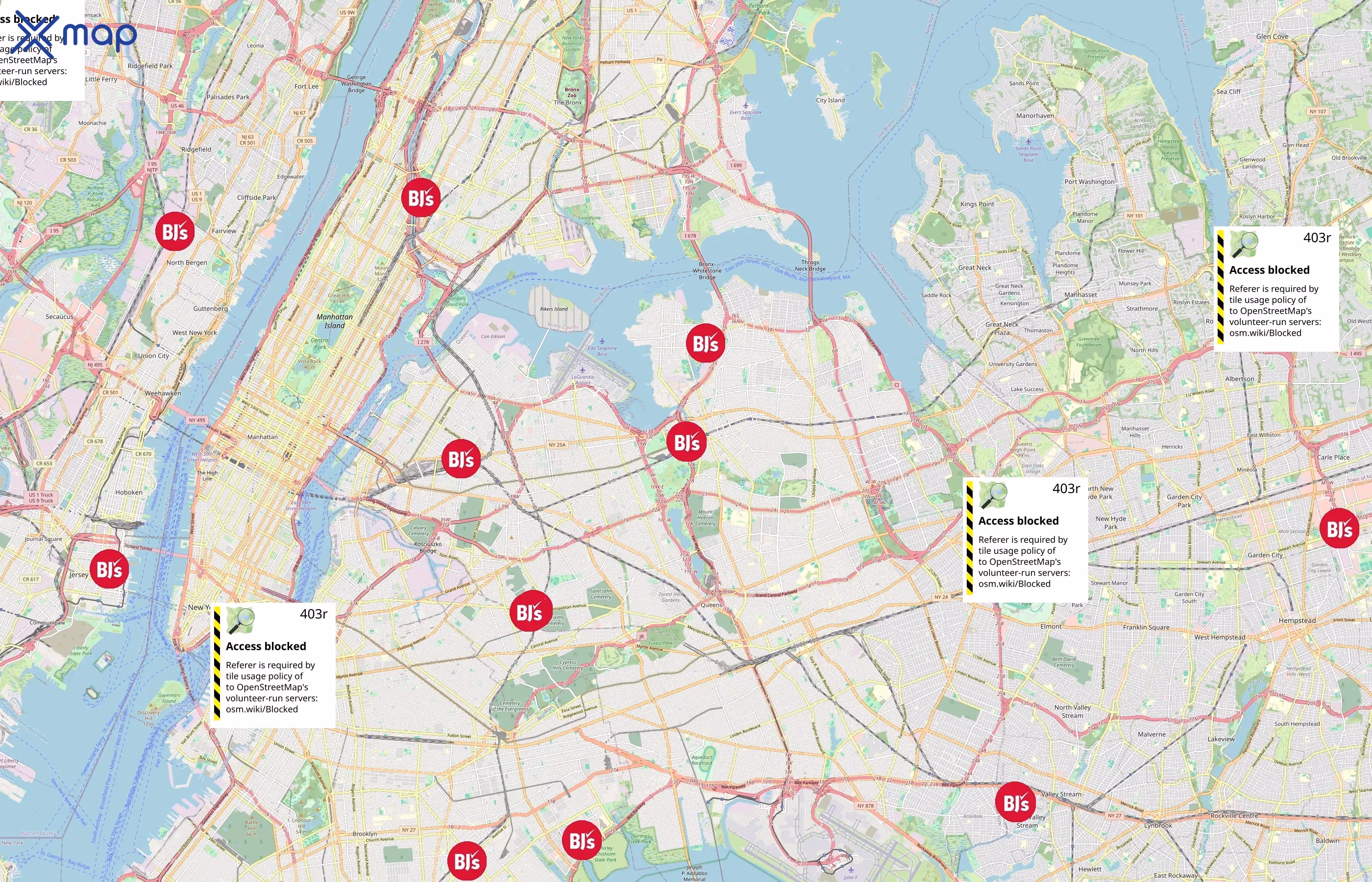 BJ's Wholesale Club area coverage
