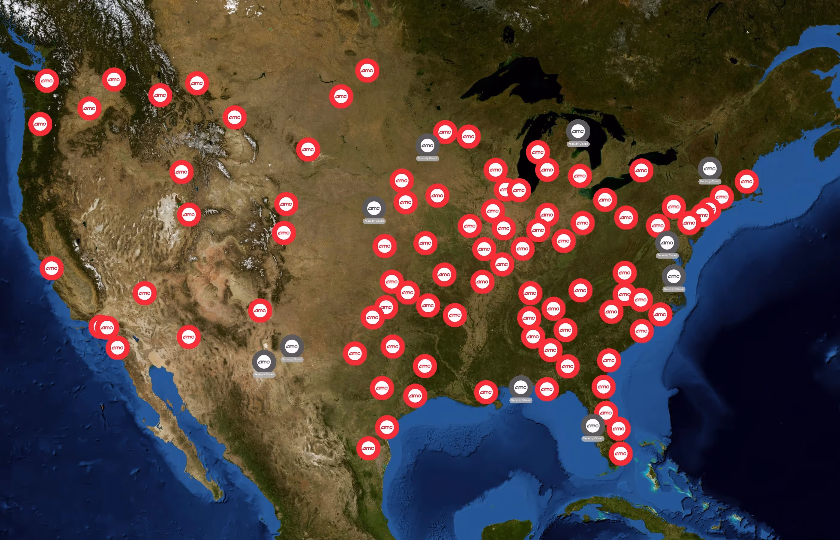AMC Theatres state distribution