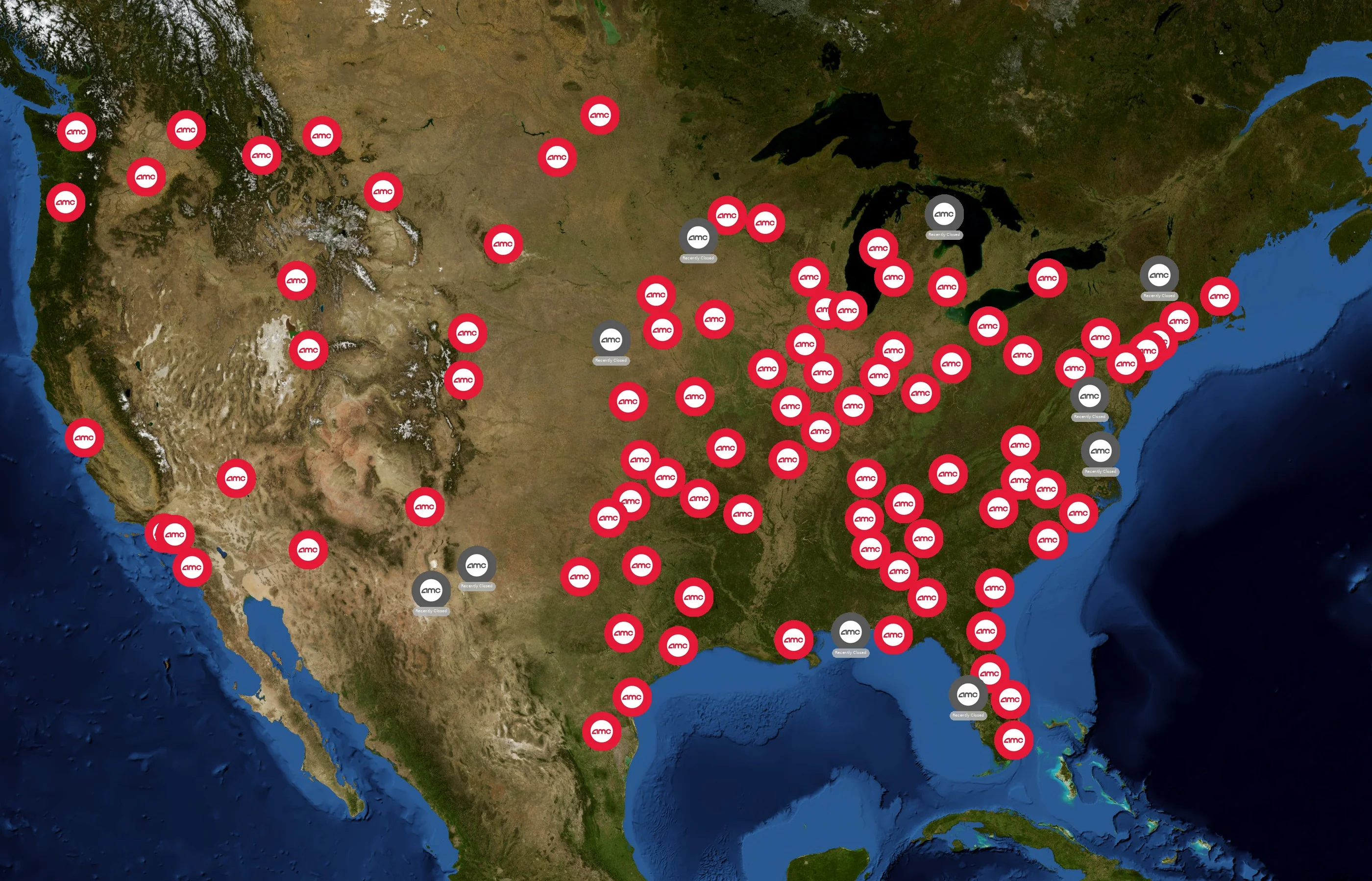 AMC Theatres state distribution