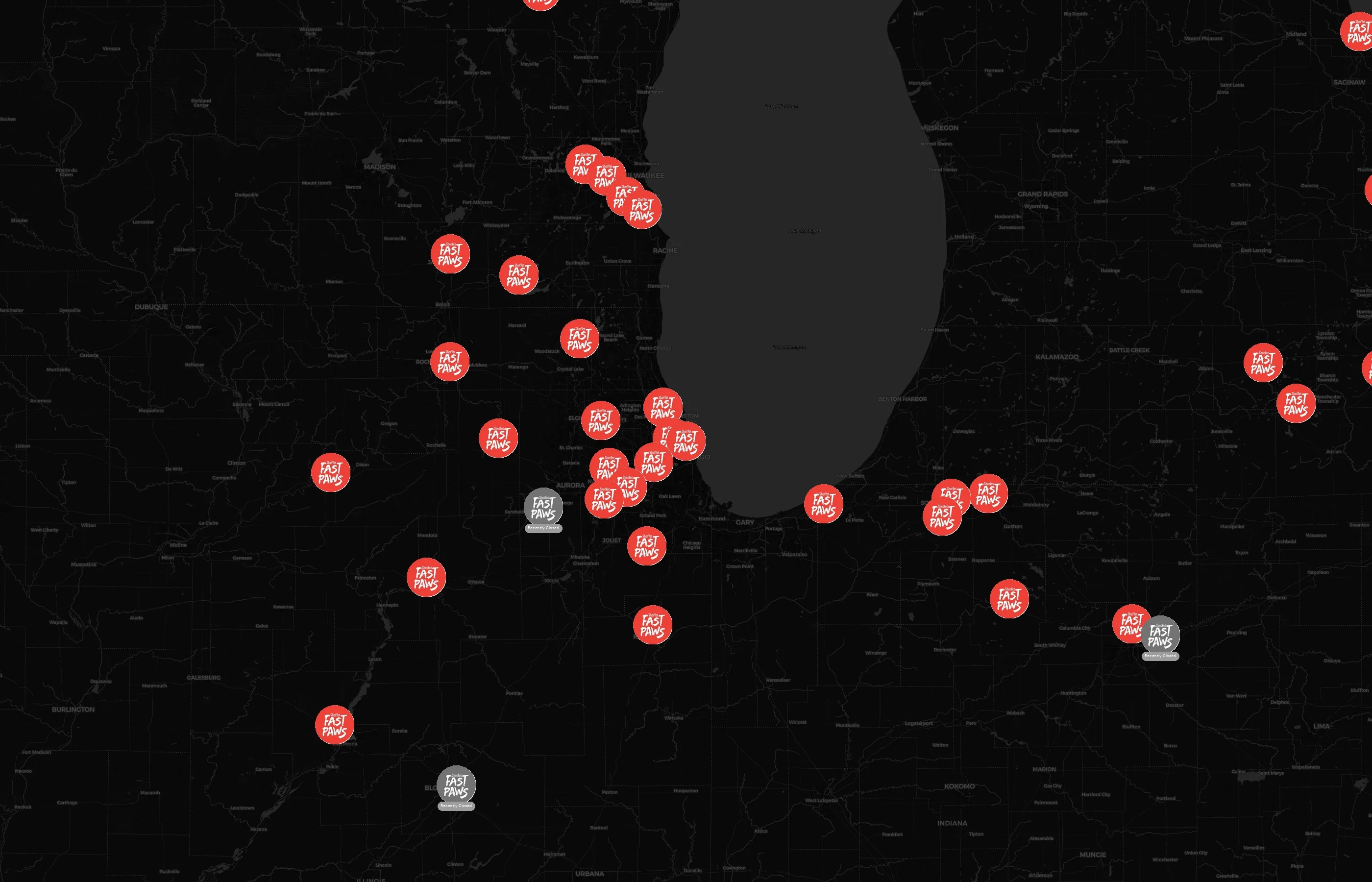 ShotVet city distribution