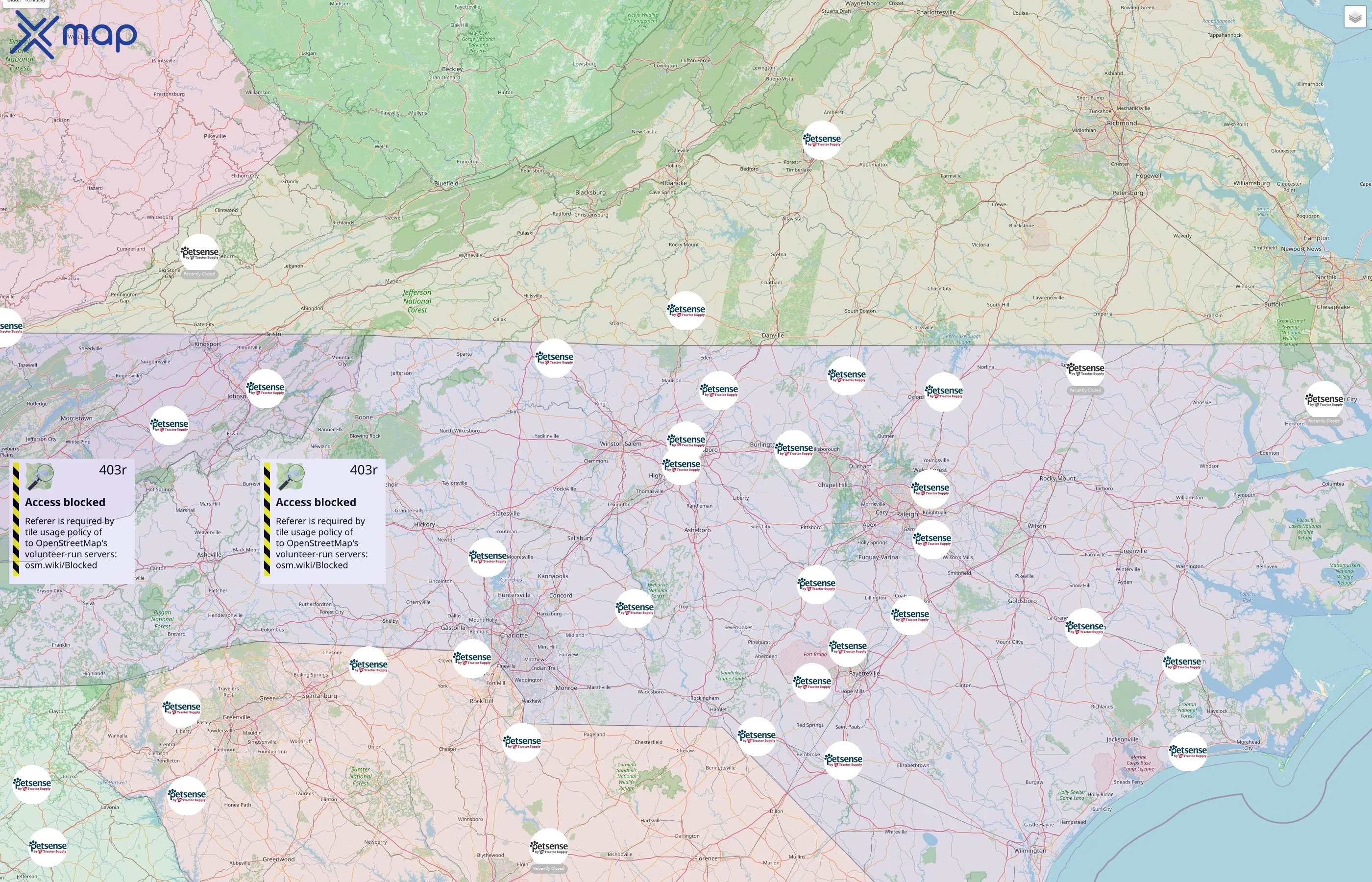 Petsense street hotspots