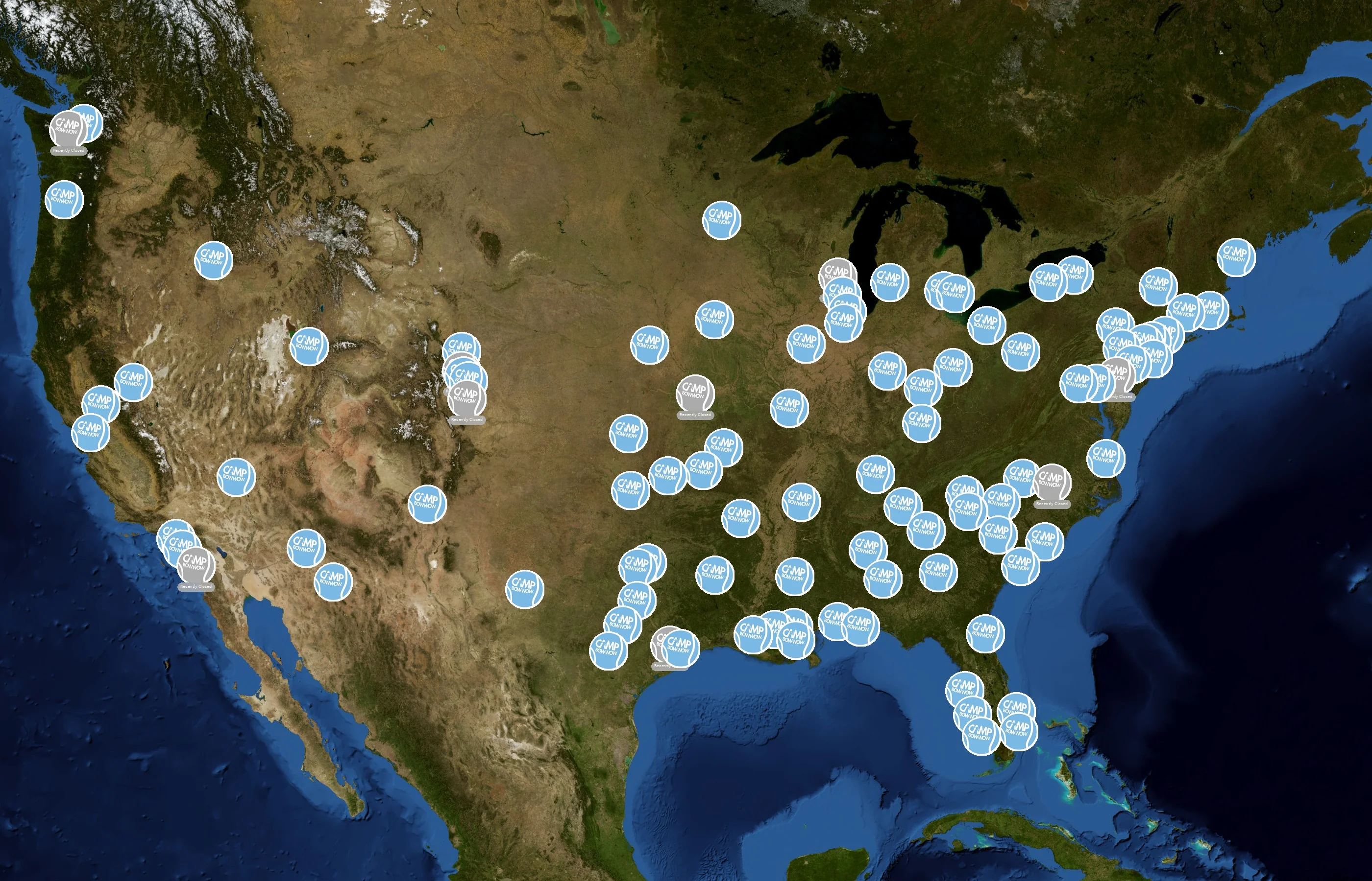 Camp Bow Wow state distribution