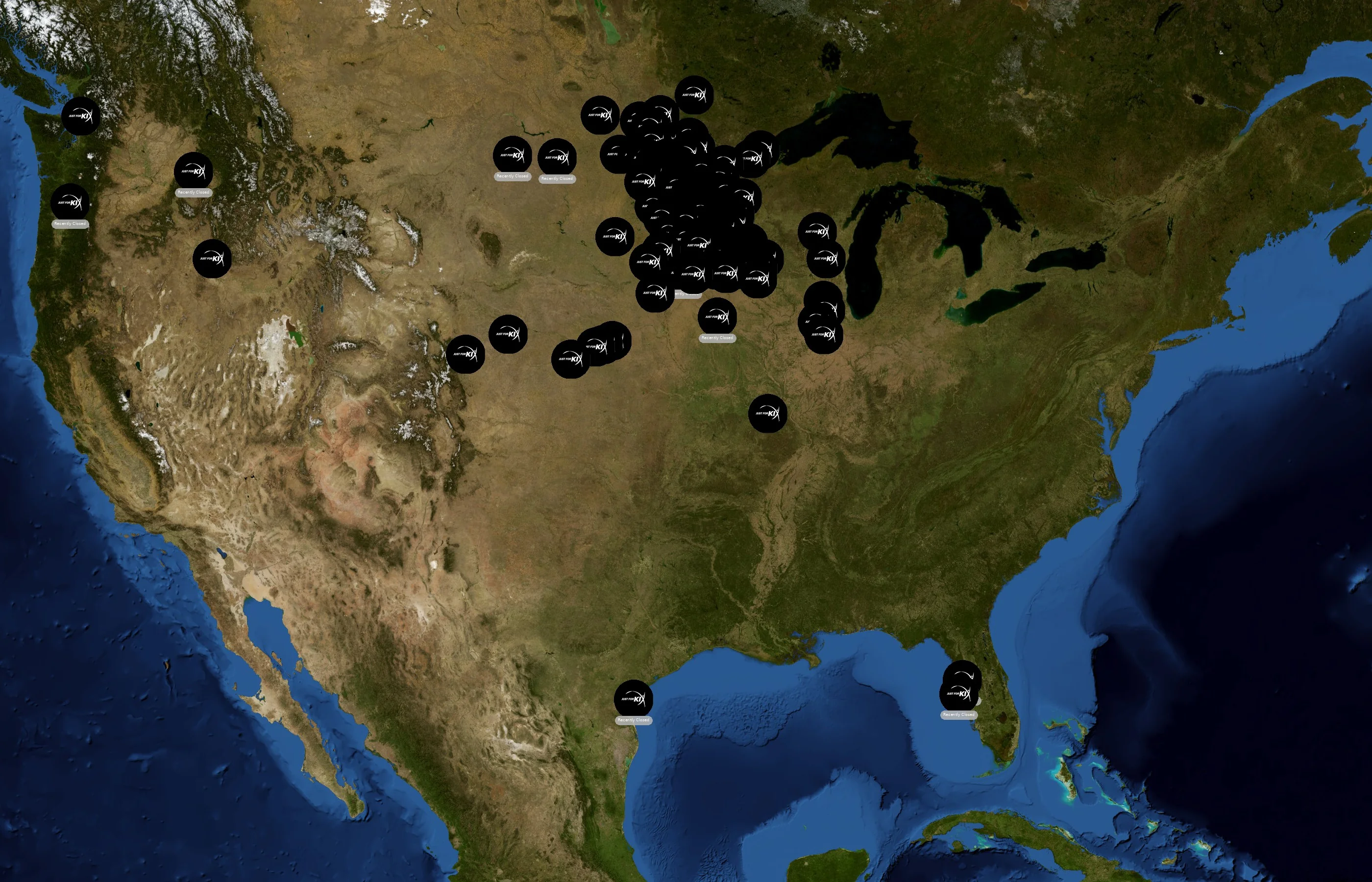 Just For Kix state distribution