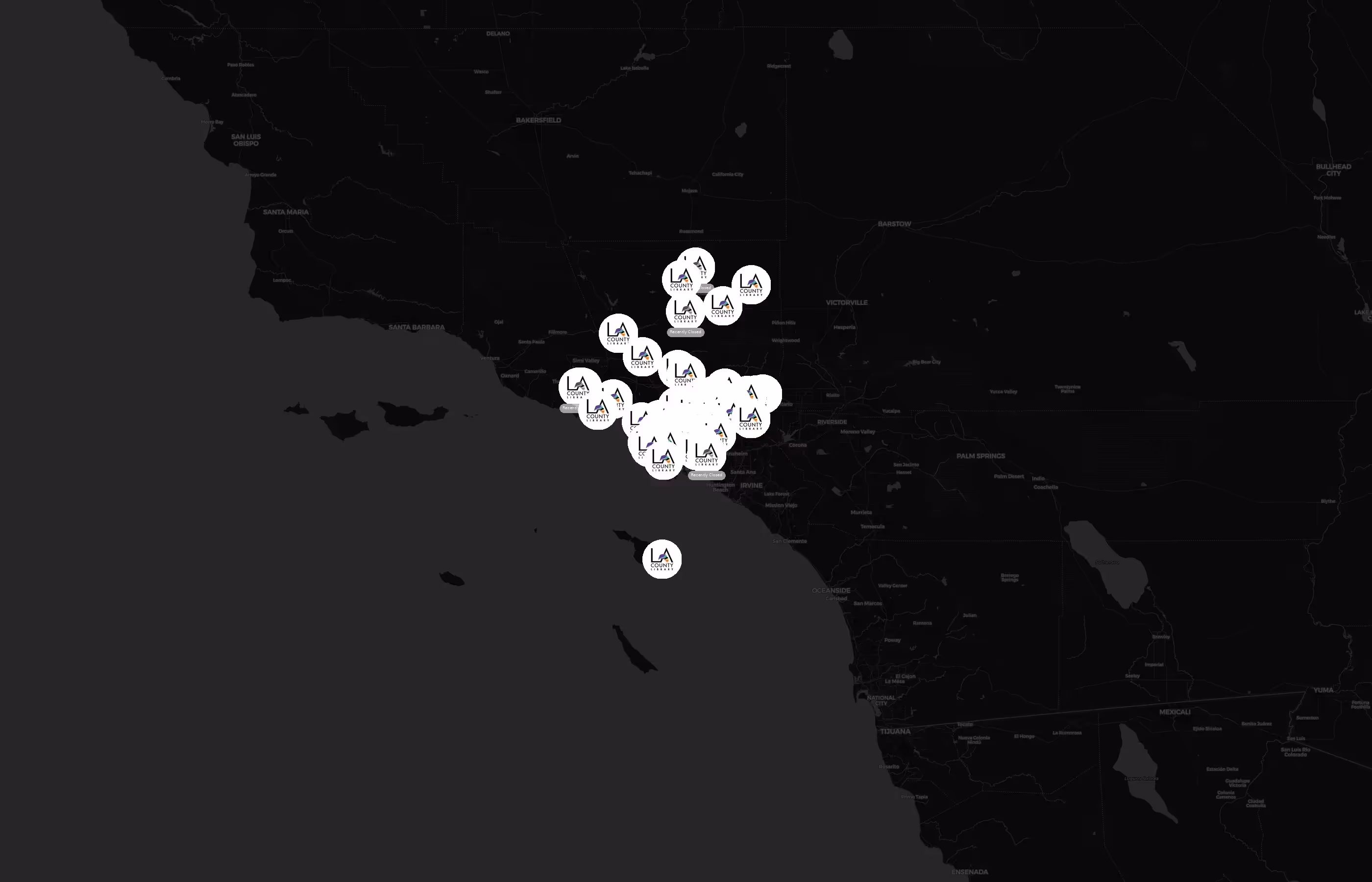 LA County Library city distribution