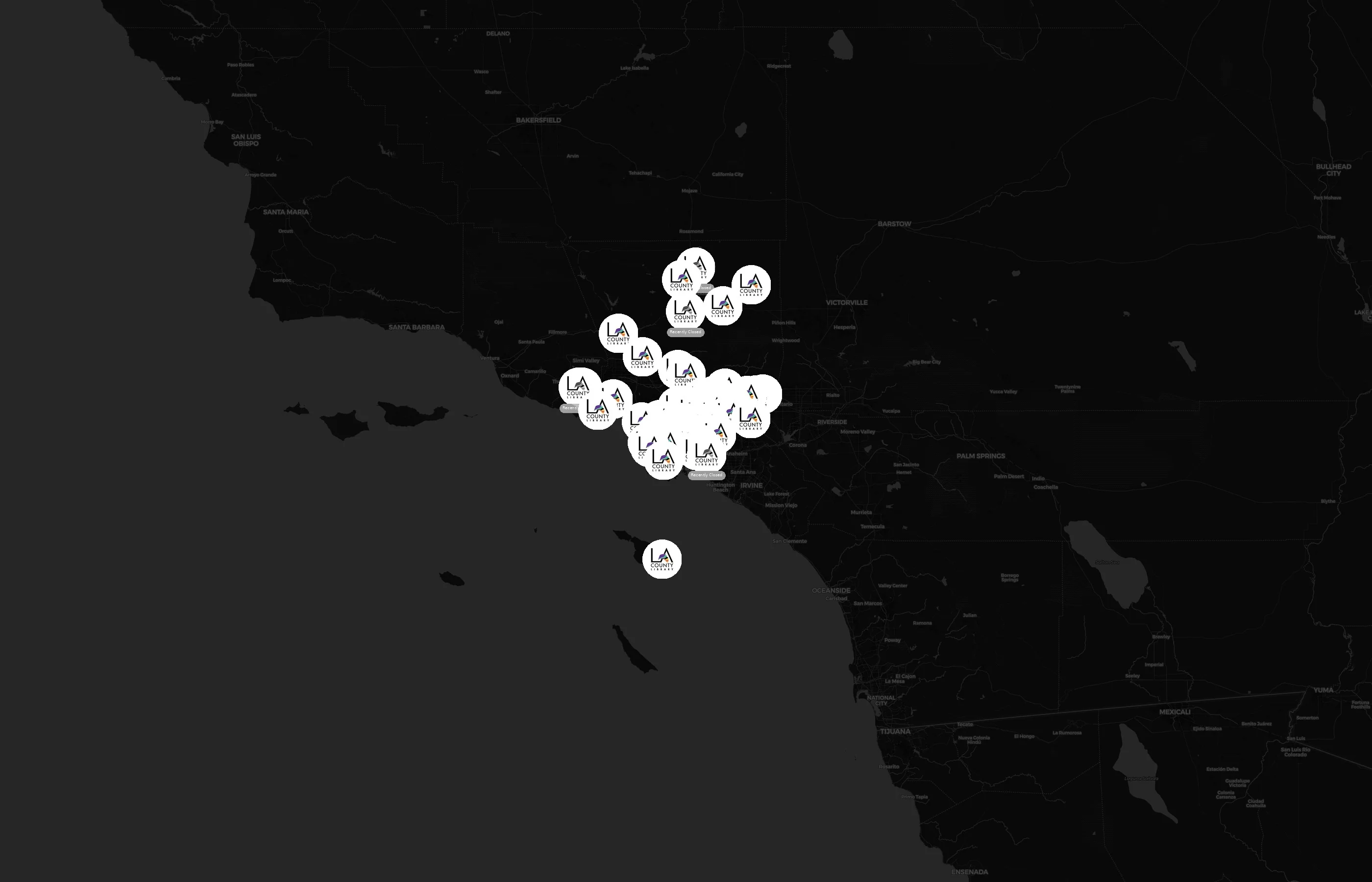 LA County Library city distribution
