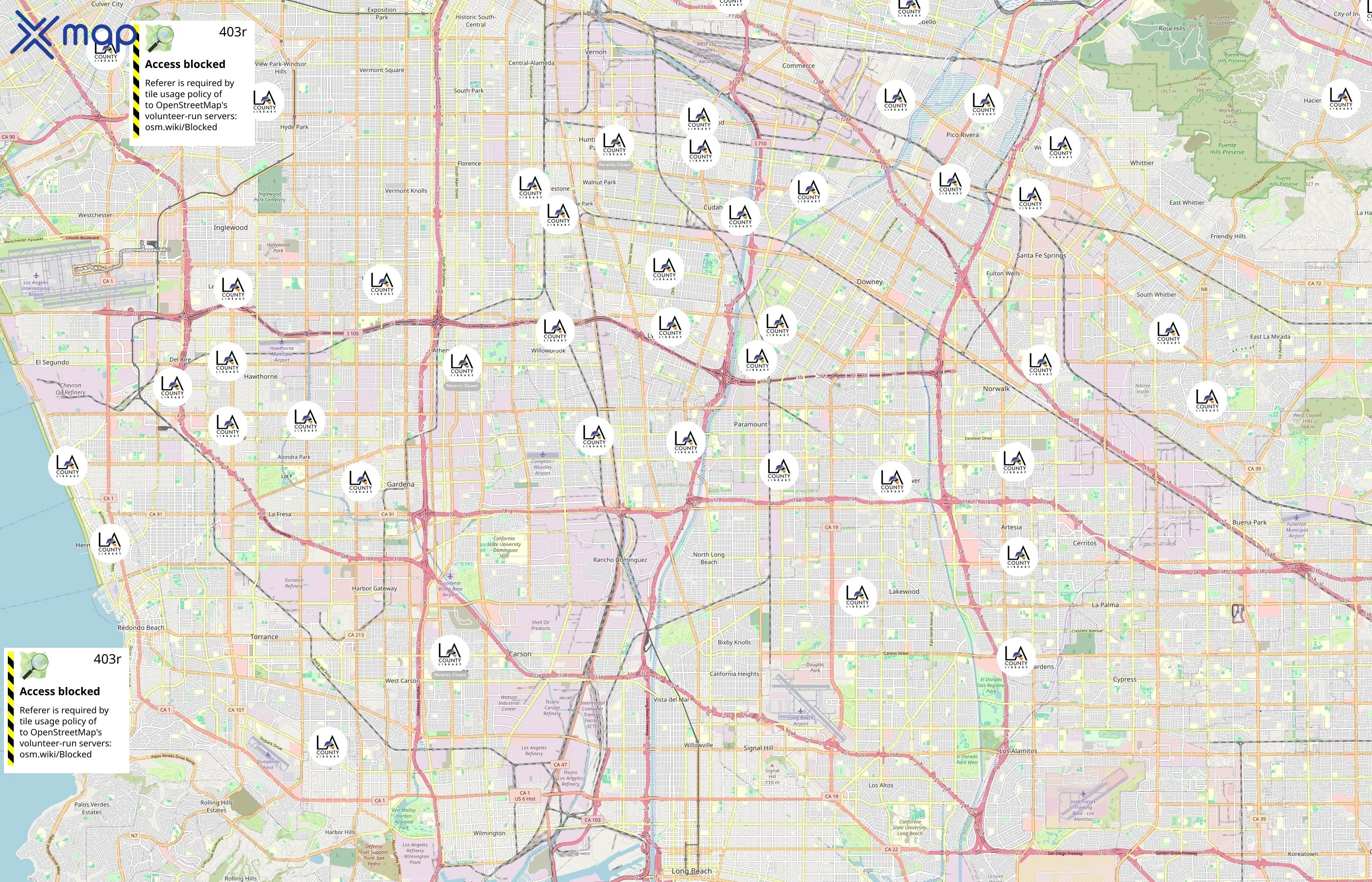 LA County Library area coverage