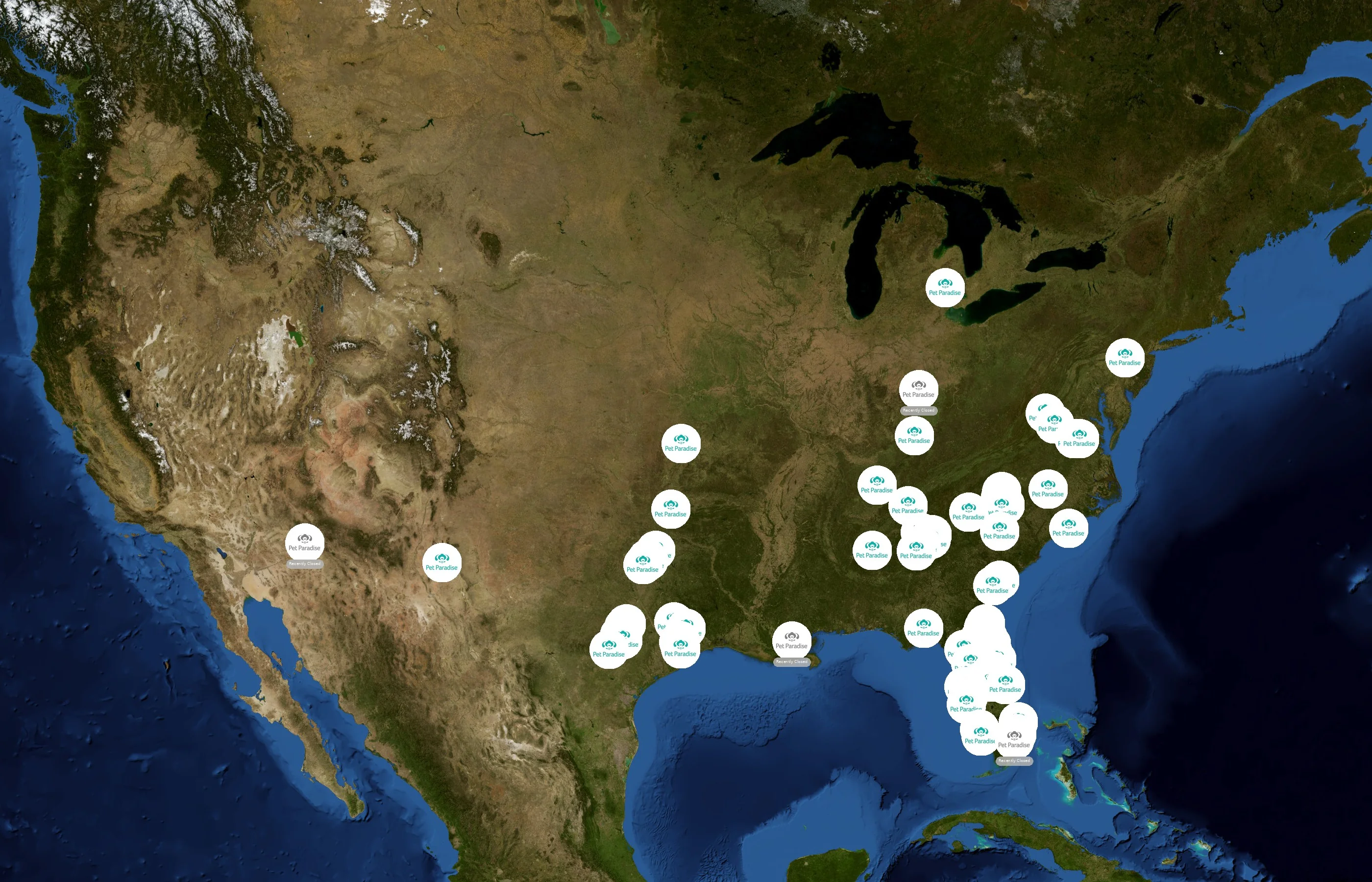Pet Paradise state distribution