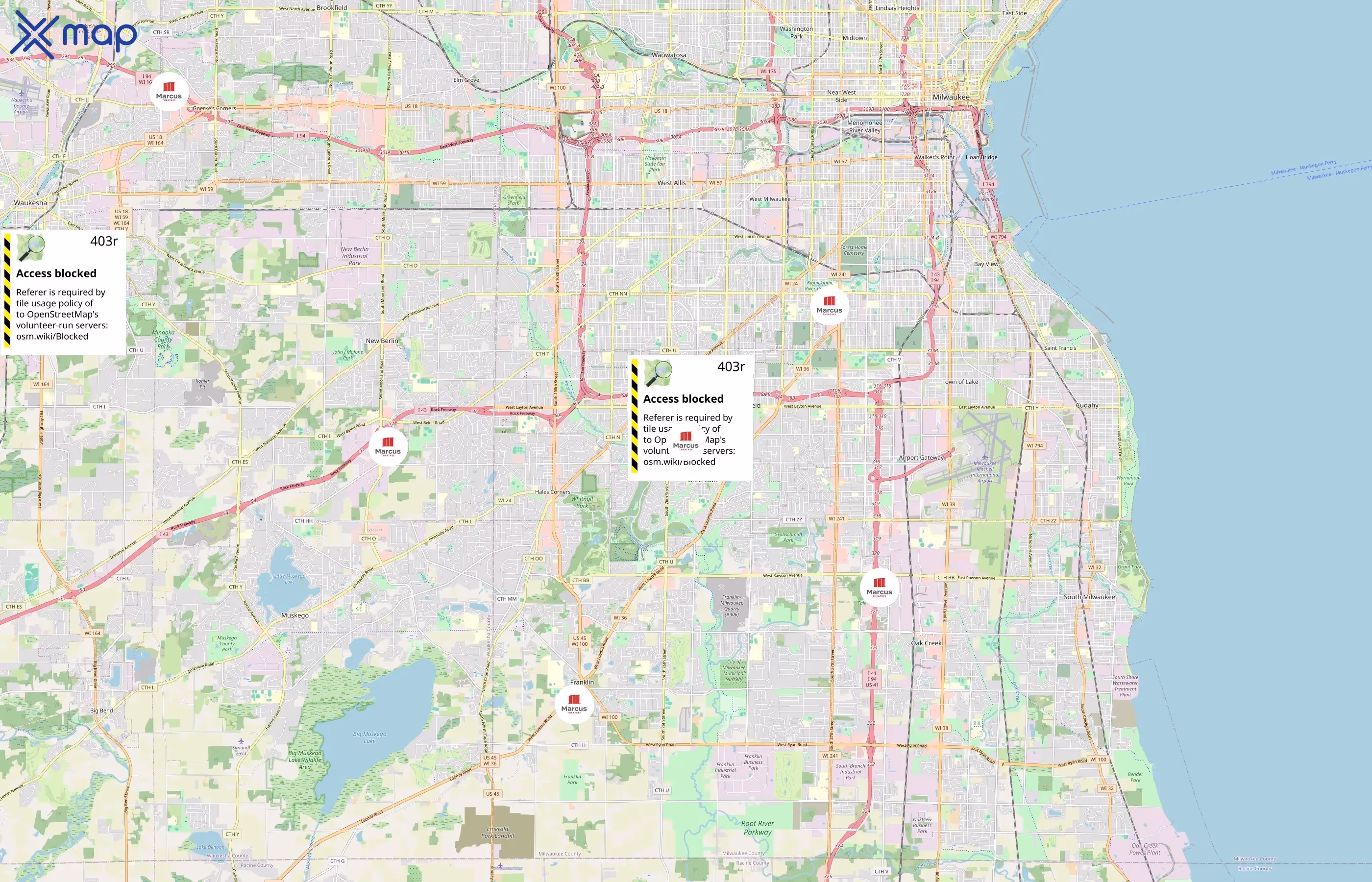 Marcus Theatres area coverage