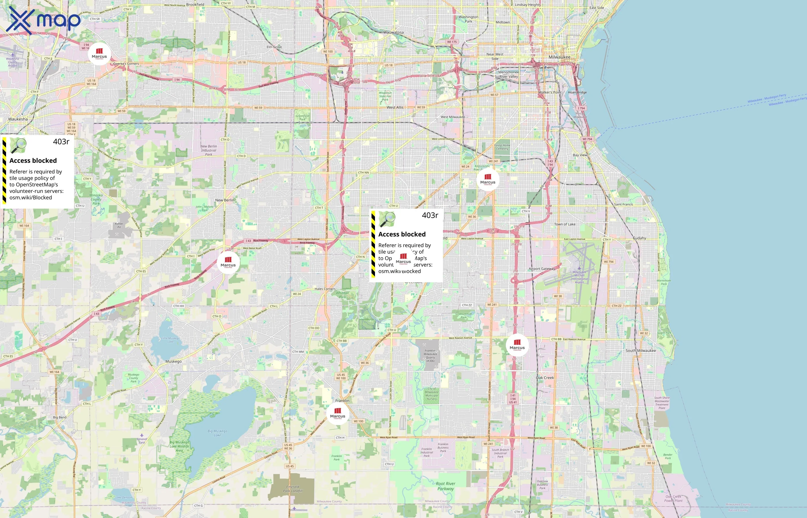 Marcus Theatres area coverage