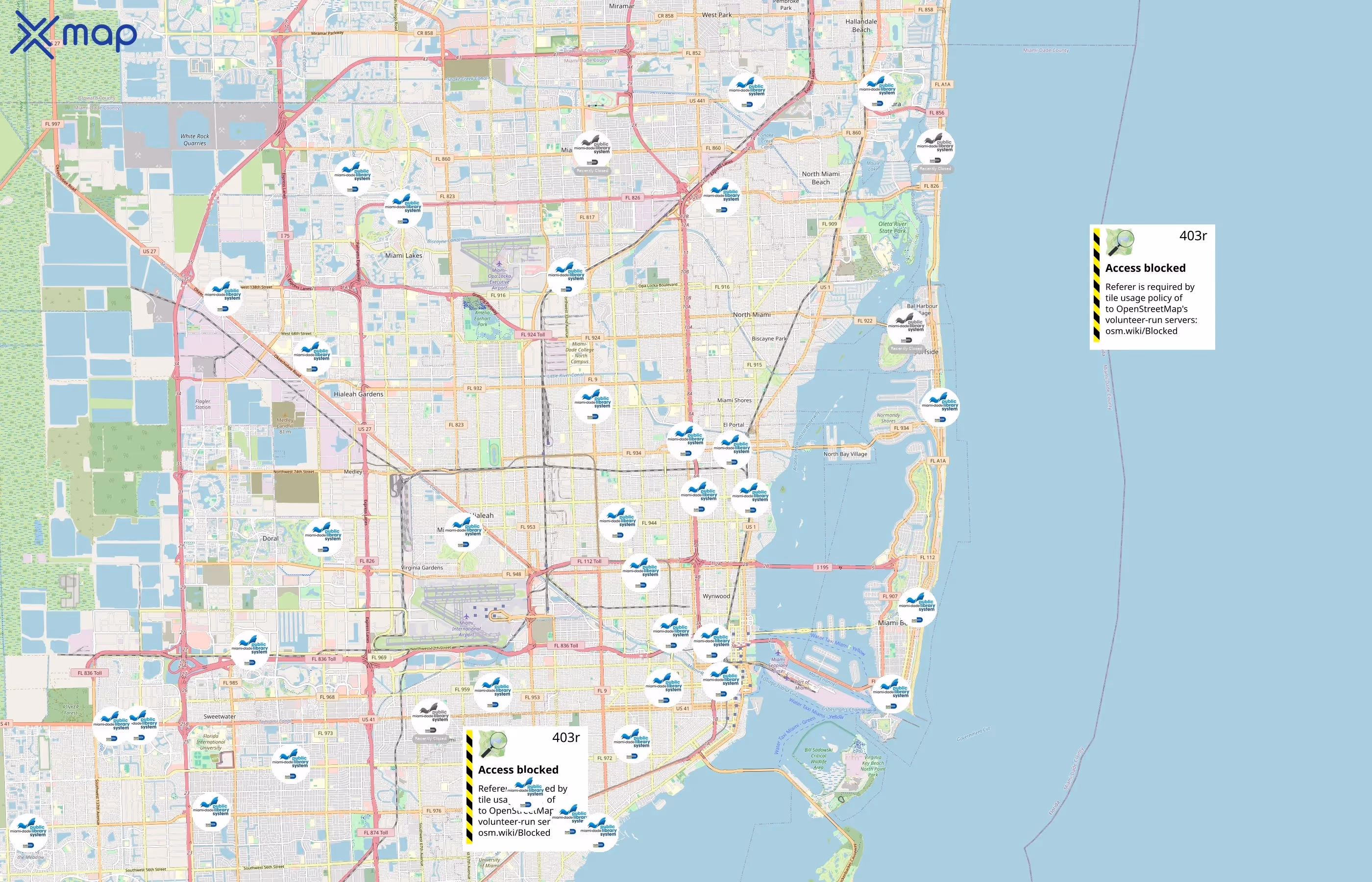 Miami-Dade Public Library System area coverage