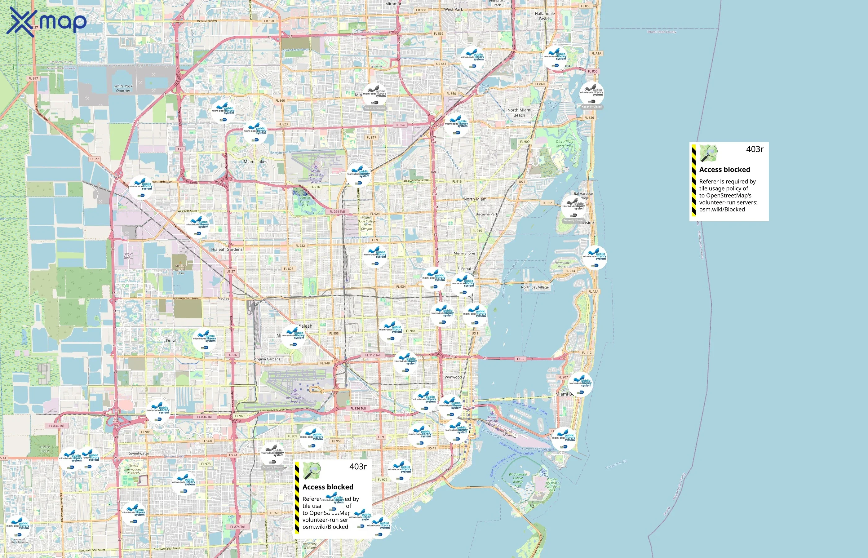 Miami-Dade Public Library System area coverage