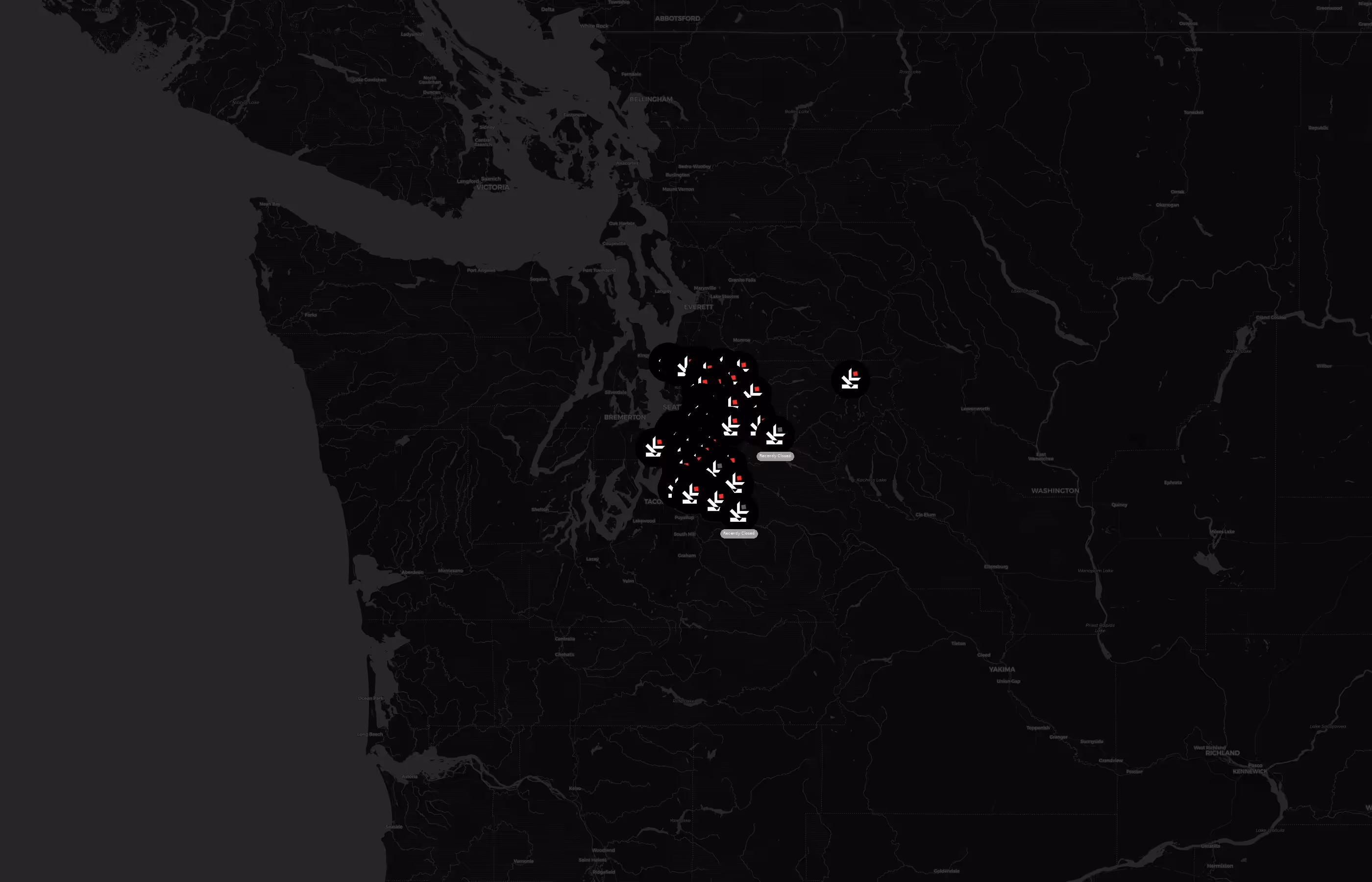 King County Library System city distribution