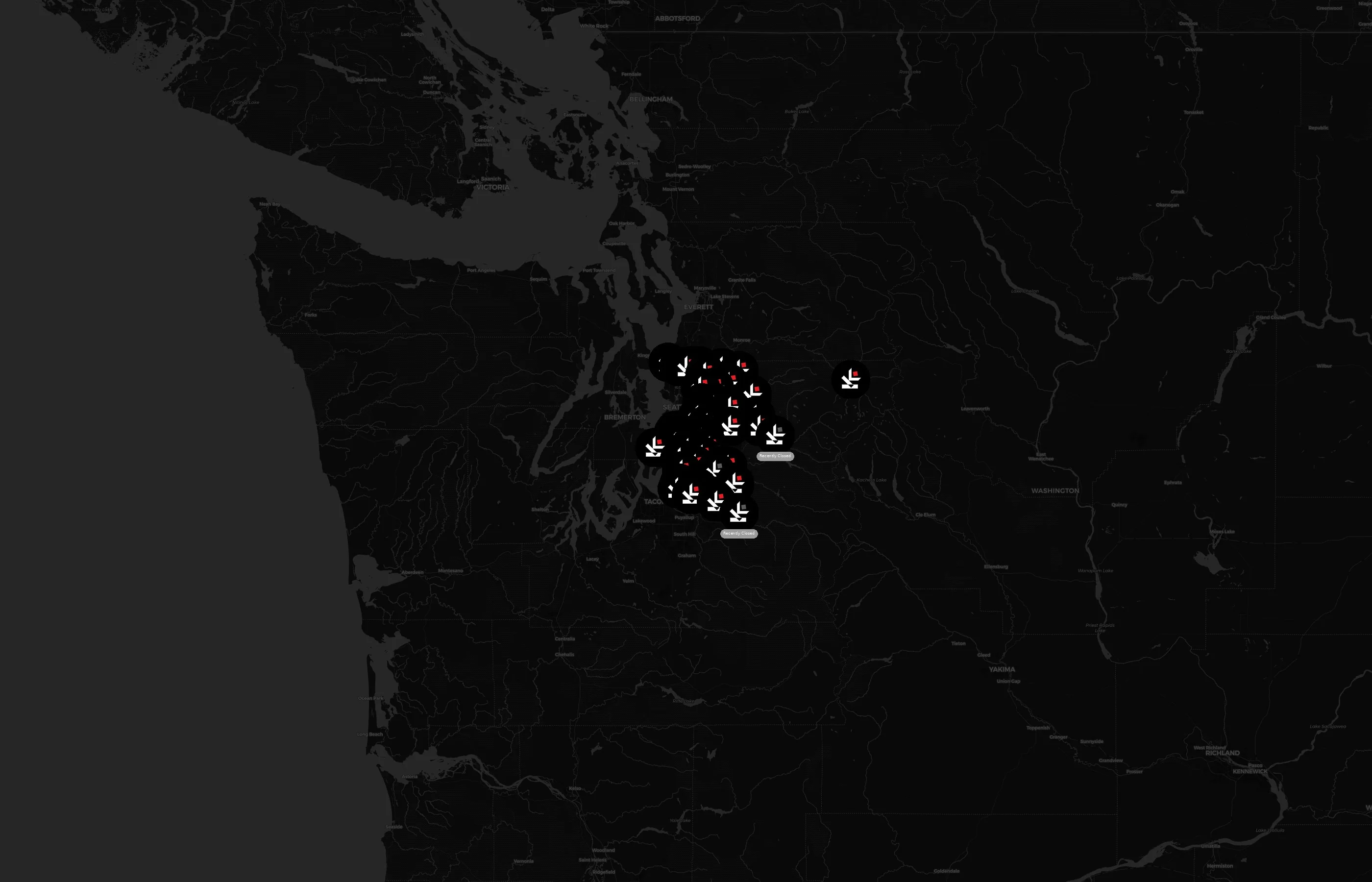 King County Library System city distribution