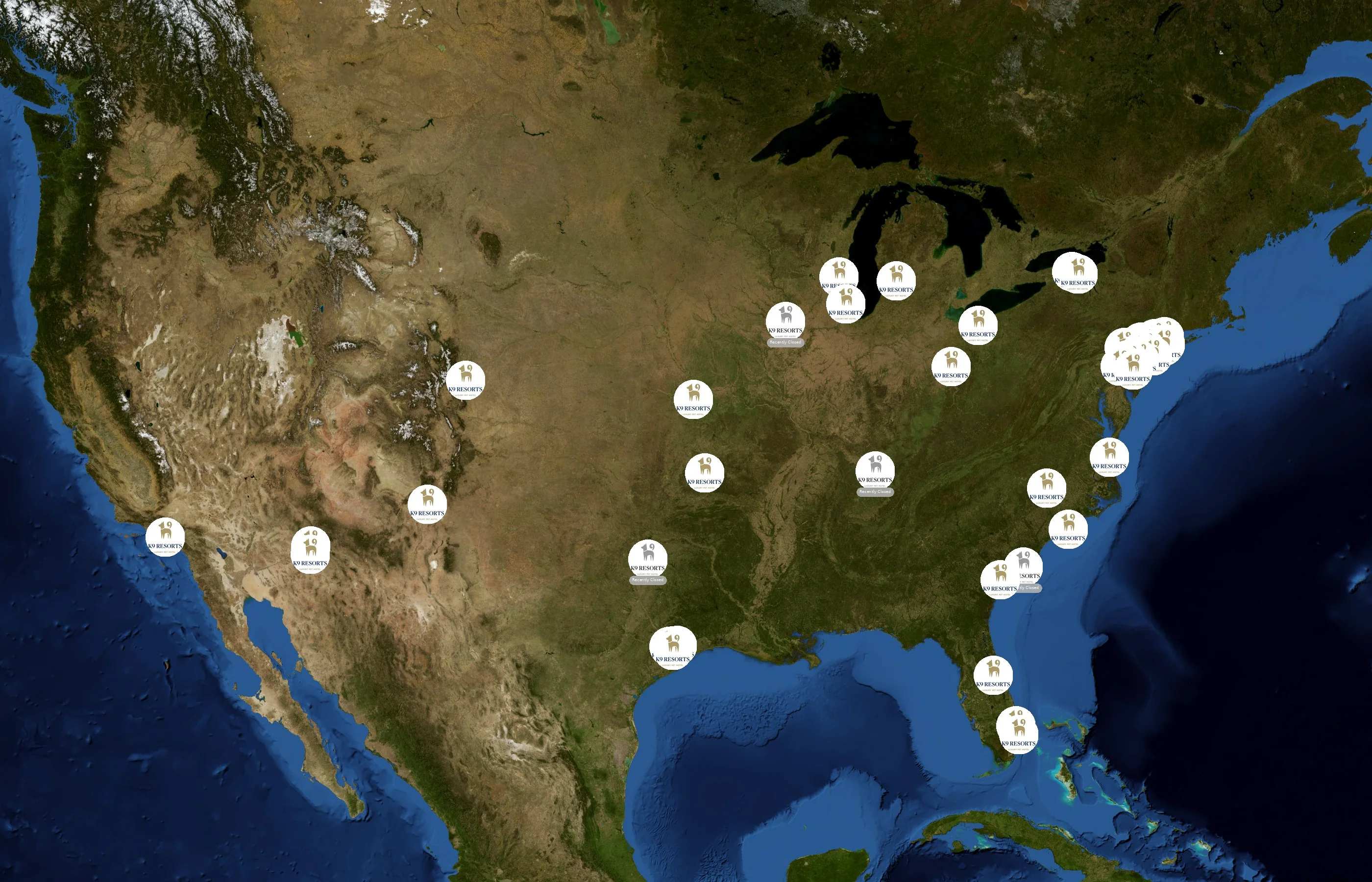 K9 Resorts state distribution