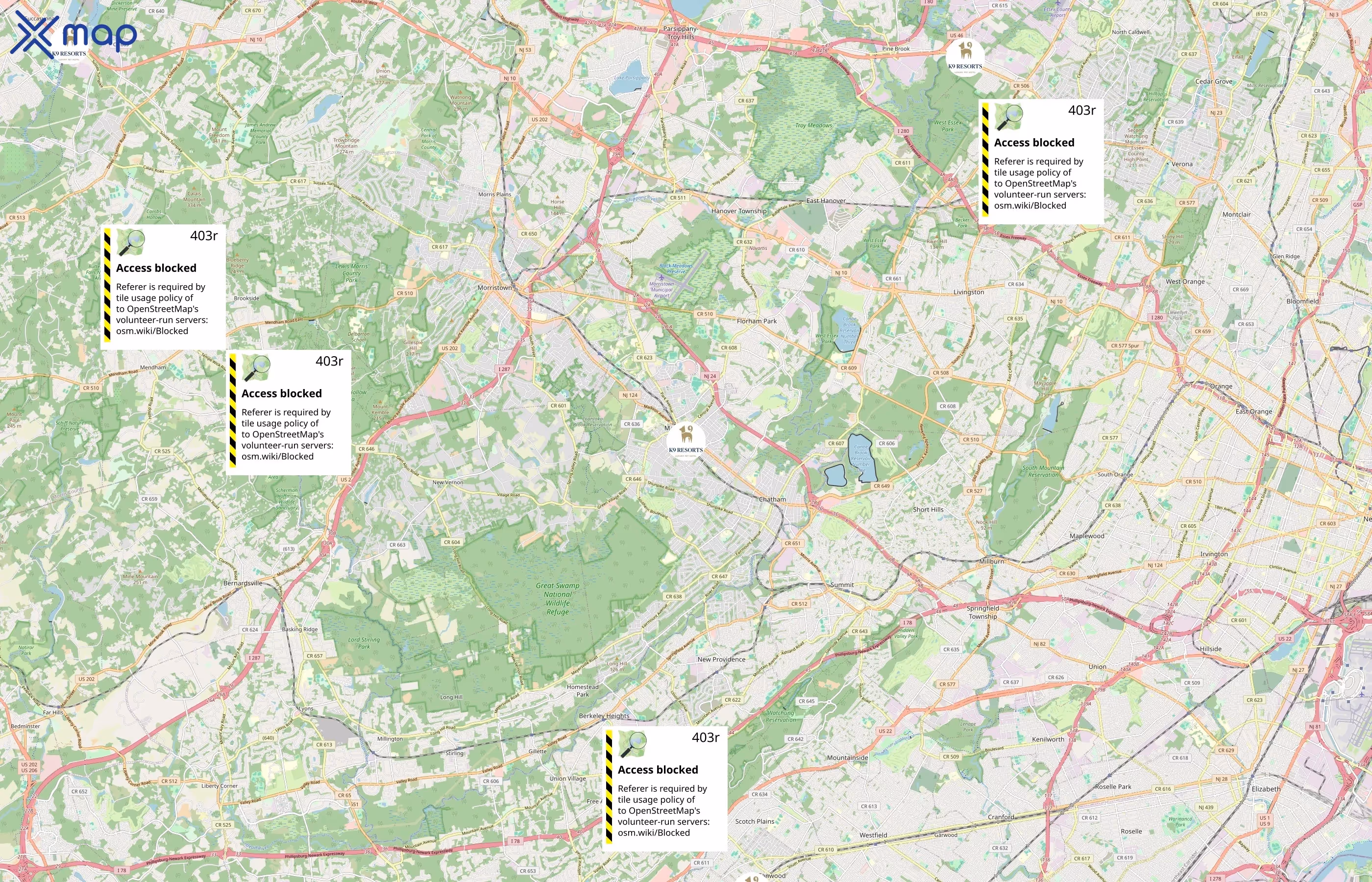K9 Resorts area coverage