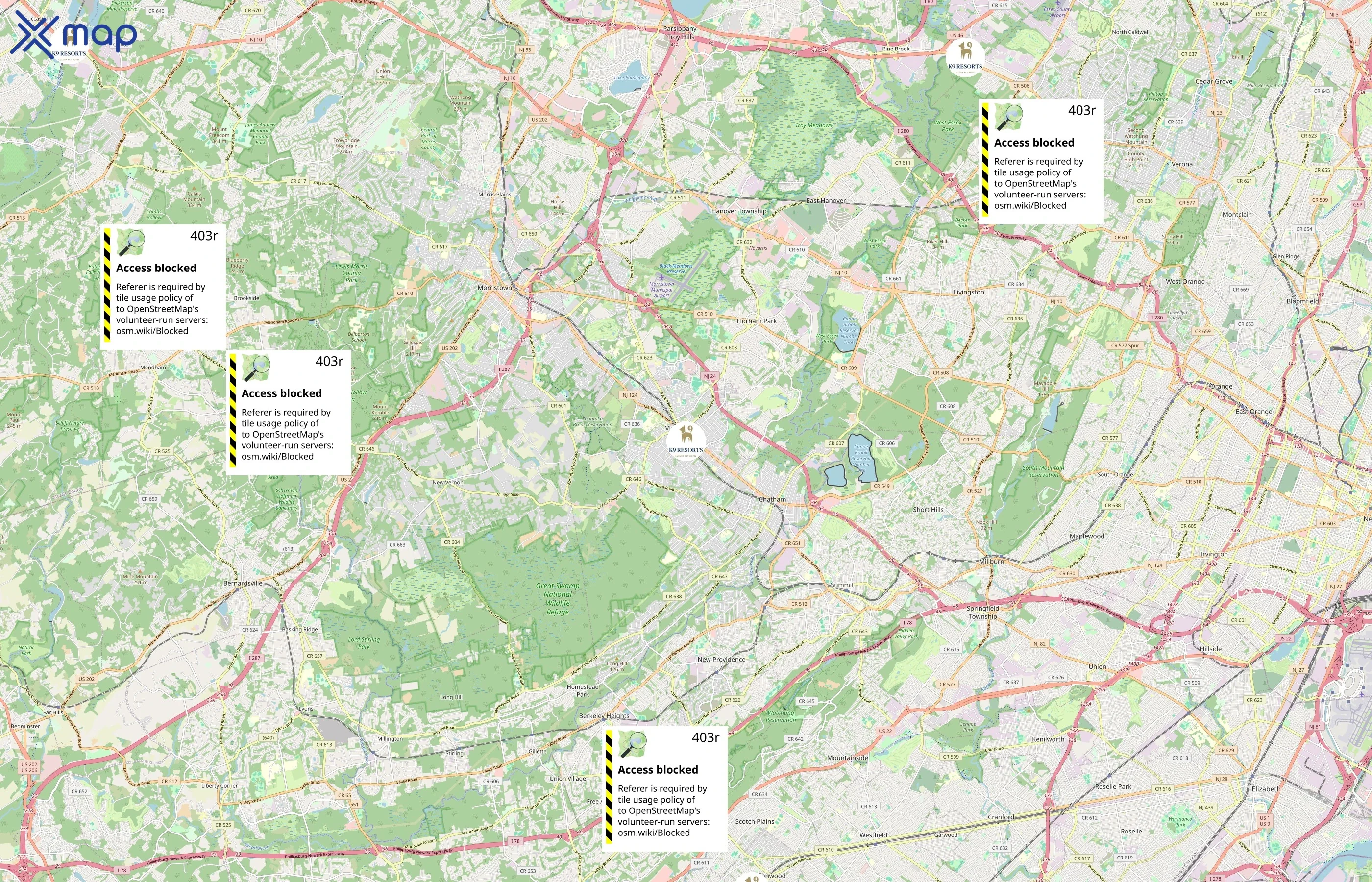 K9 Resorts area coverage