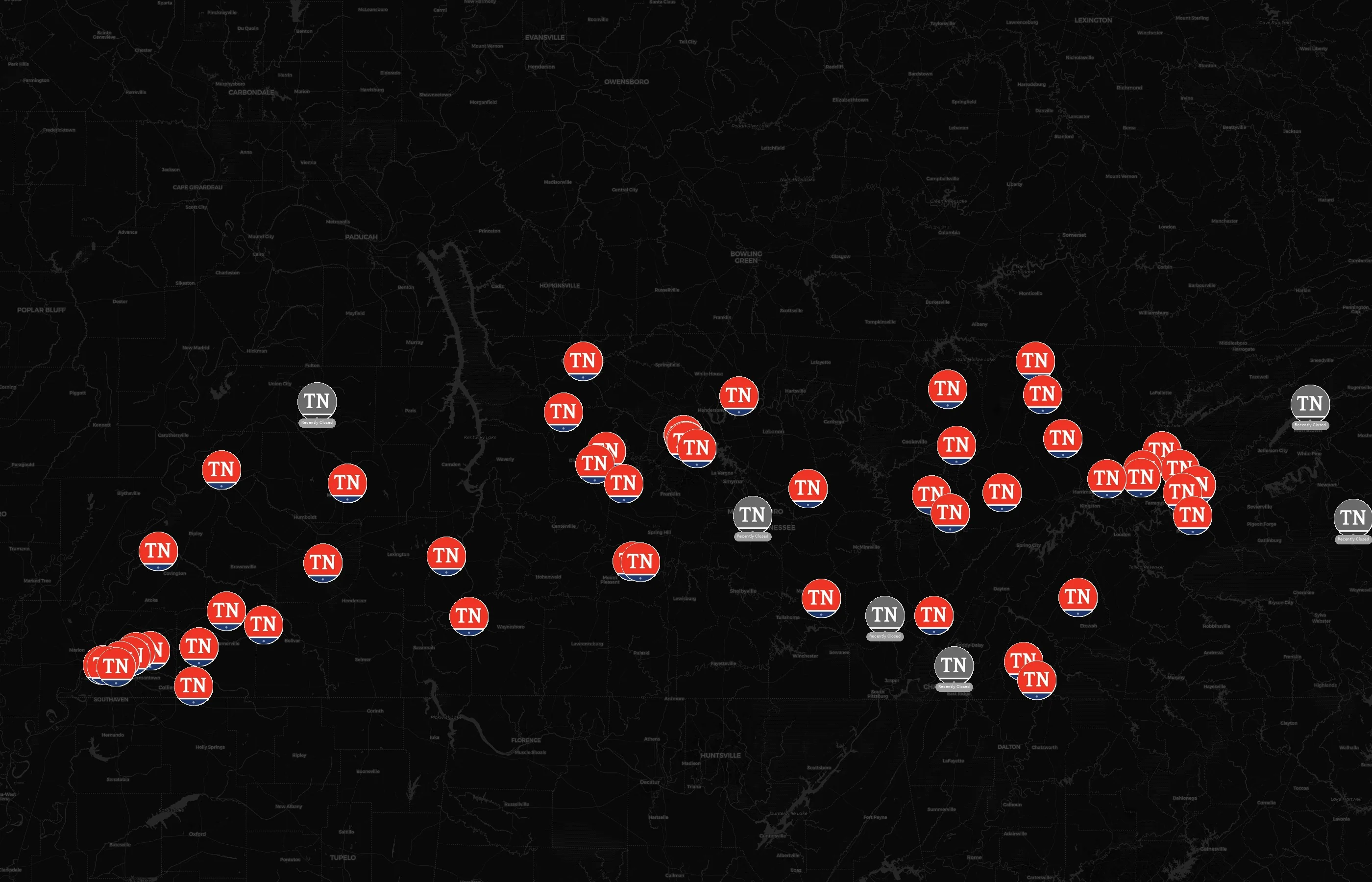 State of Tennessee city distribution
